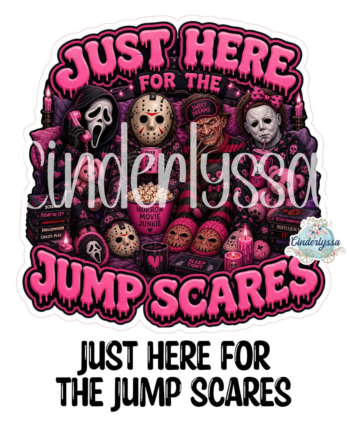 Just Here For The Jump Scares Cardstock Silicone Mold, Aroma Bead Molds, Premium Cardstock Images