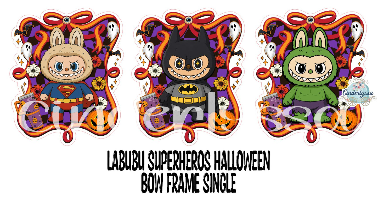 Labubu Halloween Bow Frame Single Cardstock Silicone Mold, Aroma Bead Molds, Premium Cardstock Images
