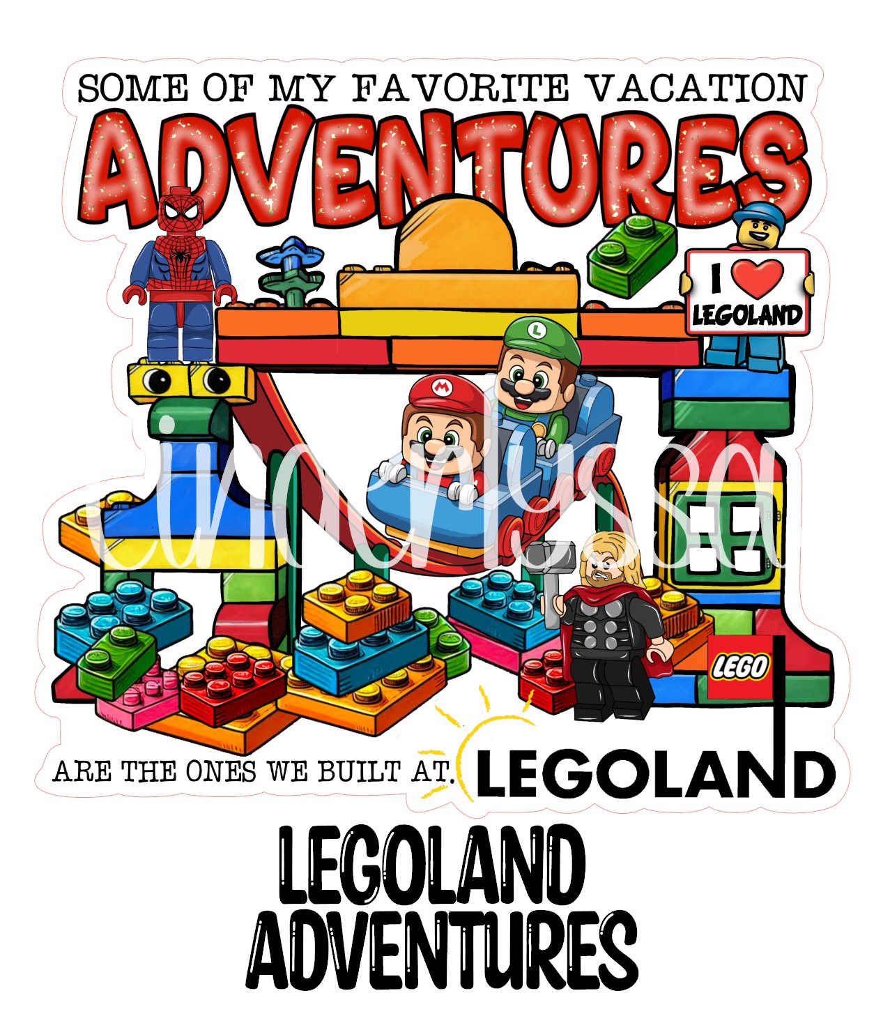 Legoland Adventures Cardstock Silicone Mold, Aroma Bead Molds, Premium Cardstock Images