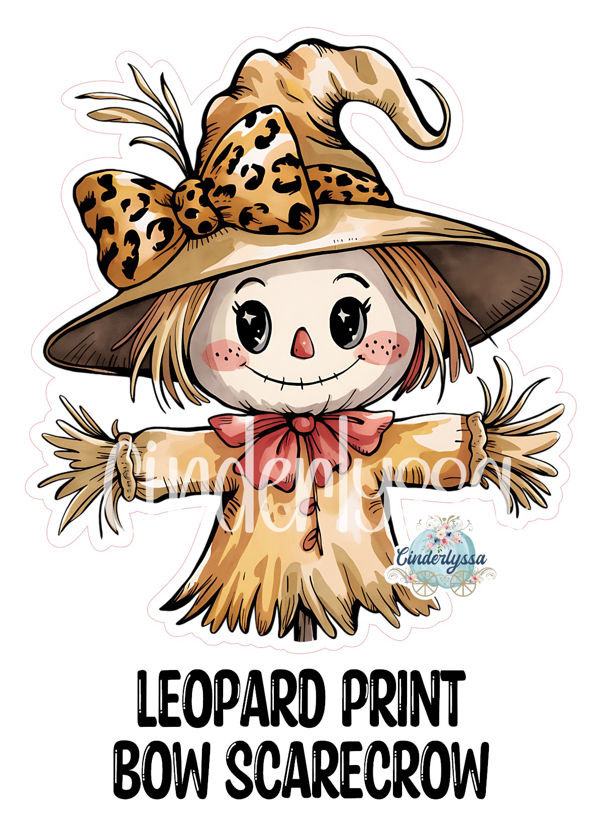 Leopard Print Bow Scarecrow Cardstock Silicone Mold, Aroma Bead Molds, Premium Cardstock Images