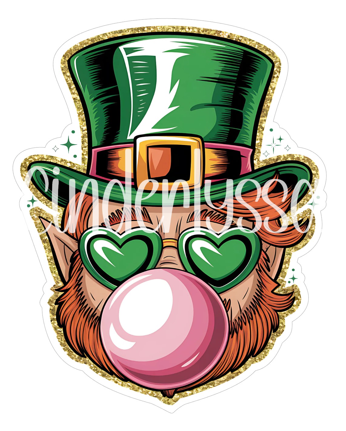 Leprechaun Blowing Bubble: St. Patrick's Day Cardstock Silicone Mold, Aroma Bead Molds