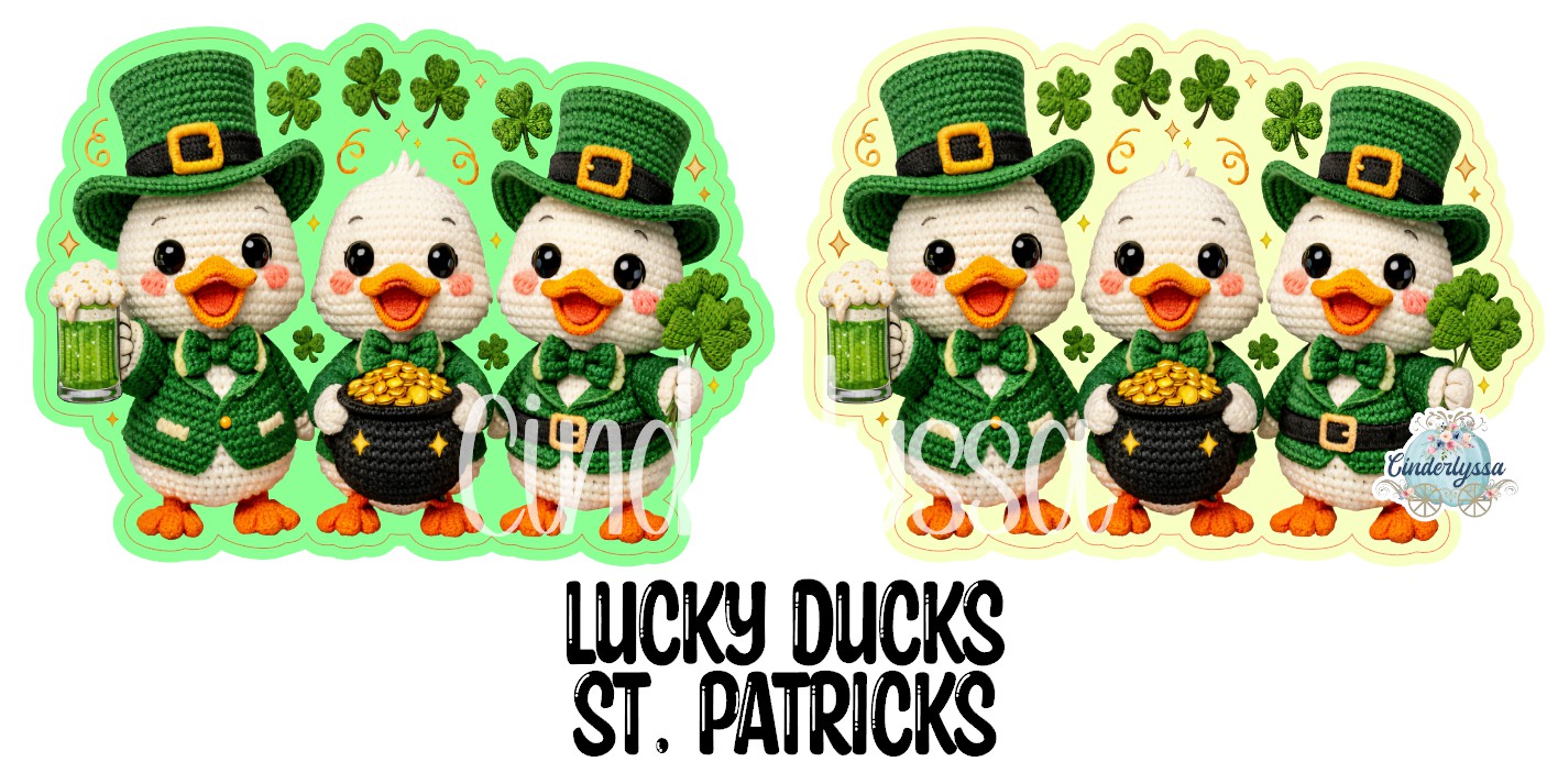 Lucky Ducks St. Patricks Cardstock Silicone Mold, Aroma Bead Molds, Premium Cardstock Images