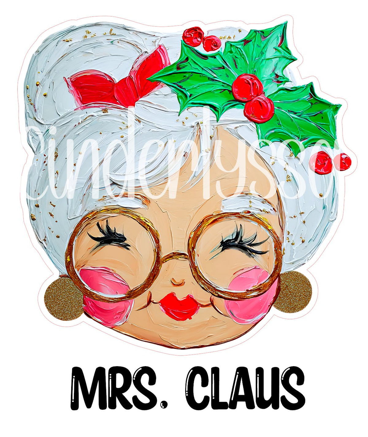 Mrs. Claus Cardstock Silicone Mold, Aroma Bead Molds, Premium Cardstock Images