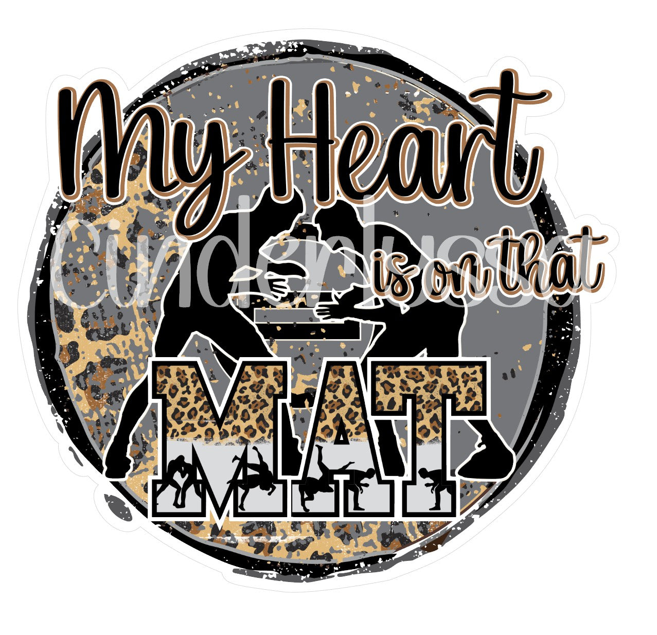 My Heart Is On That Mat Wrestling Cardstock Silicone Mold, Aroma Bead Molds, Premium Cardstock Images