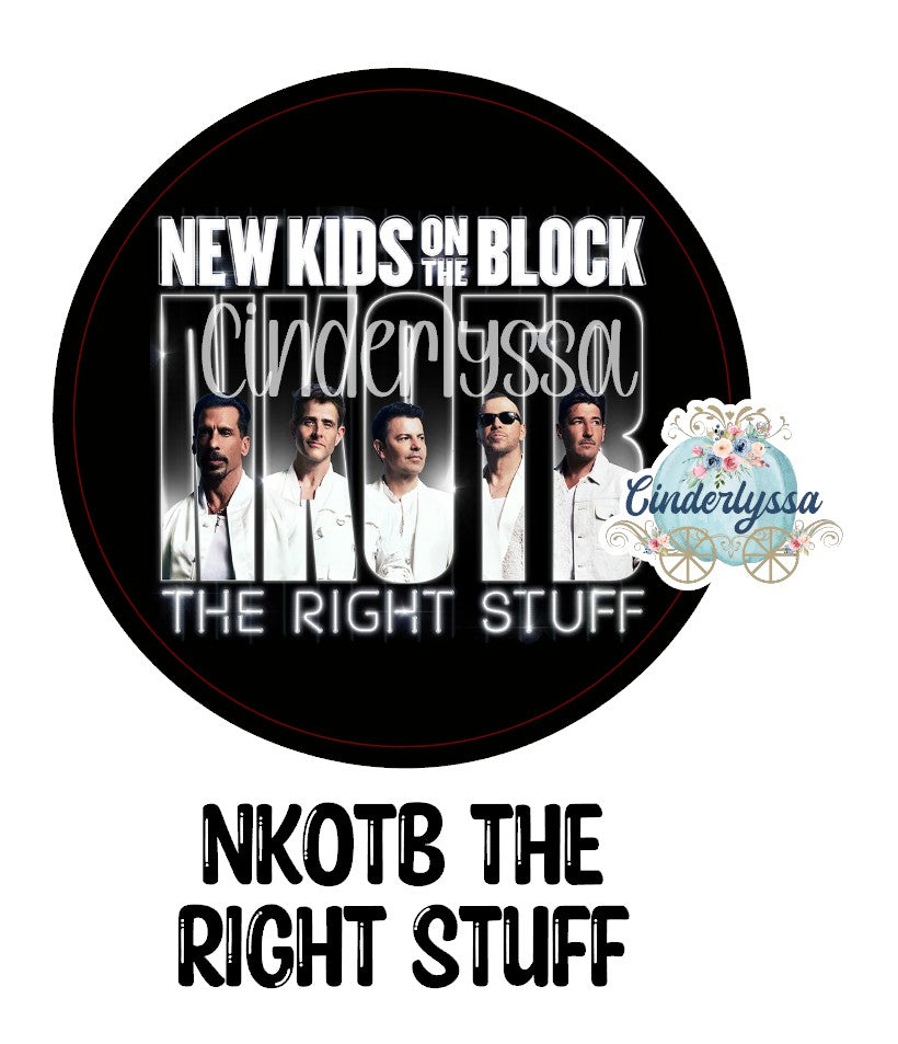 2 inch Round NKOTB: The Right Stuff Cardstock Only for freshies Cardstock Silicone Mold, Premium Cardstock Images - NO MOLD