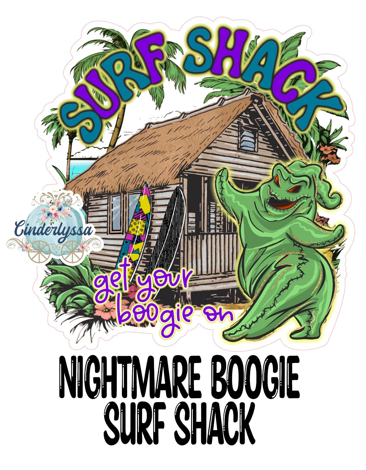 Nightmare Boogie Surf Shack Cardstock Silicone Mold, Aroma Bead Molds, Premium Cardstock