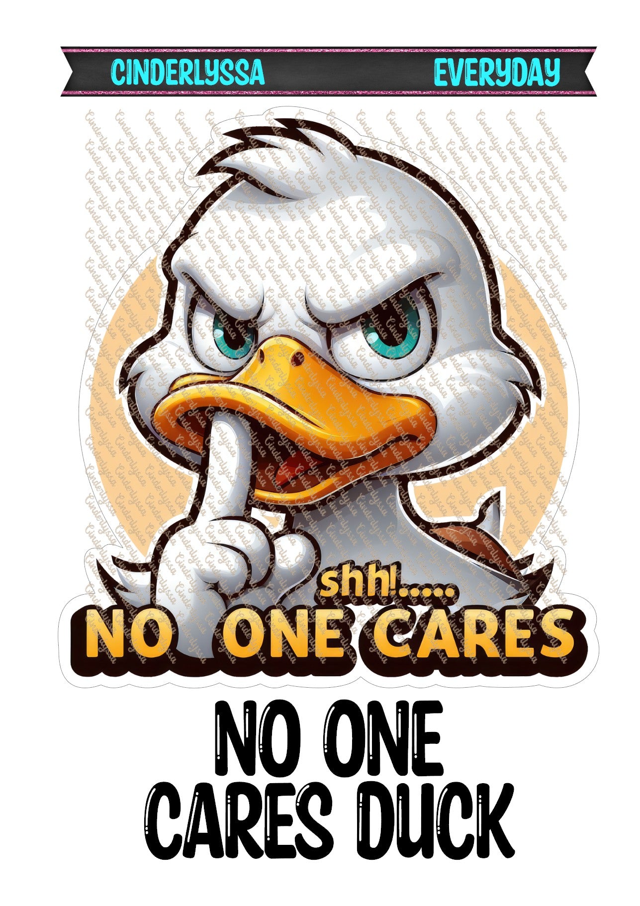 No One Cares Duck Silicone Mold, Car Freshies, Cardstock Silicone Molds, Premium Cardstock Images