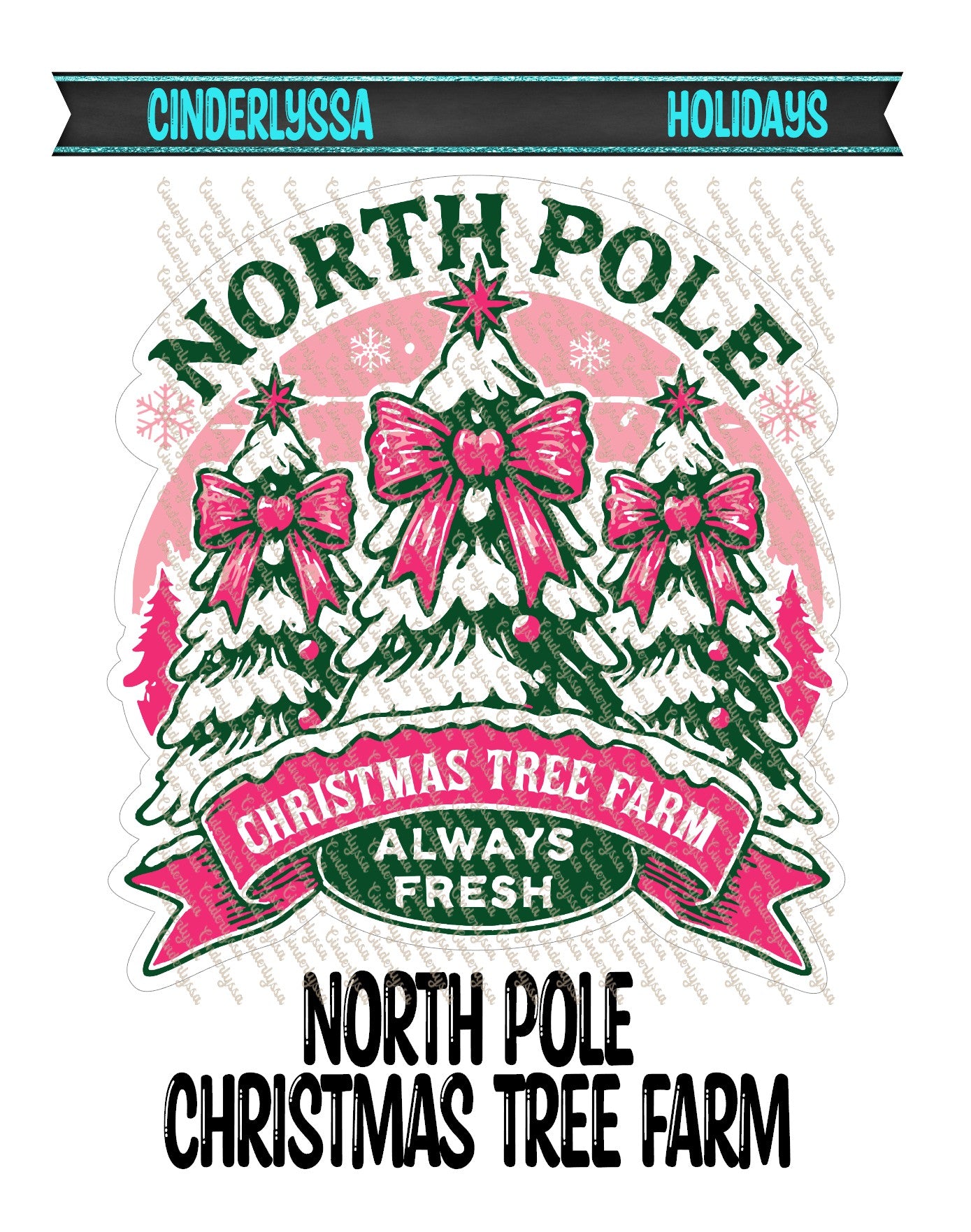 North Pole Christmas Tree Farm Cardstock Silicone Mold, Aroma Bead Molds, Premium Cardstock Images, Car Freshies