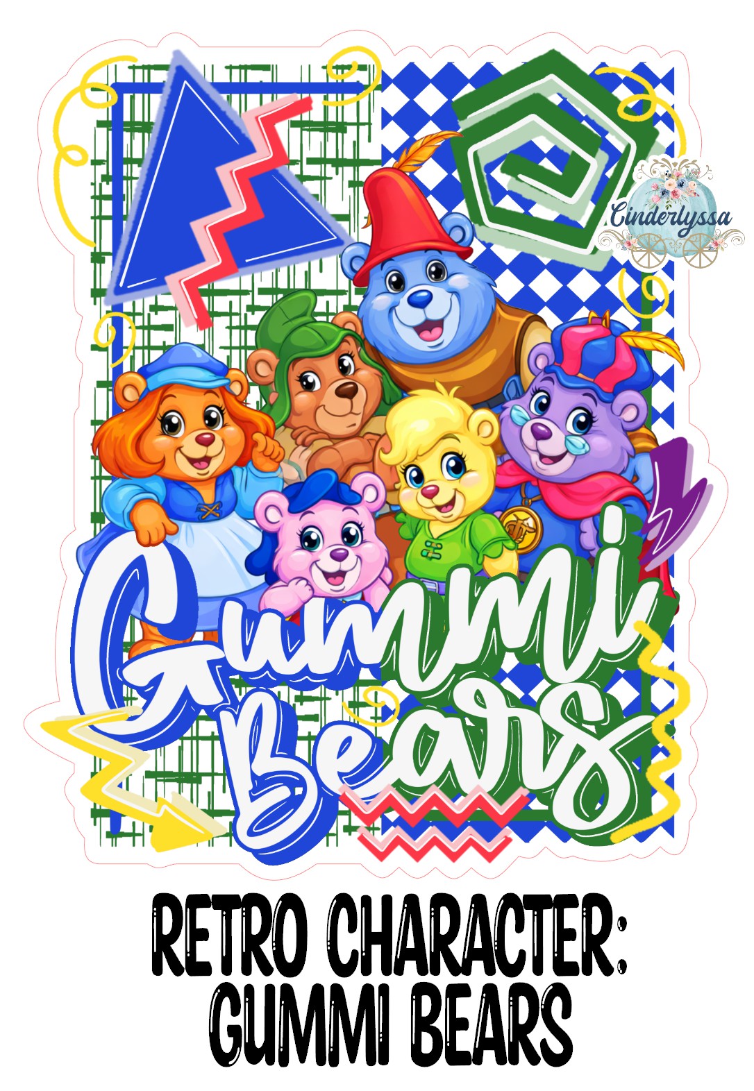 Retro Character Gummi Bears Cardstock Silicone Mold, Aroma Bead Molds, Premium Cardstock Images