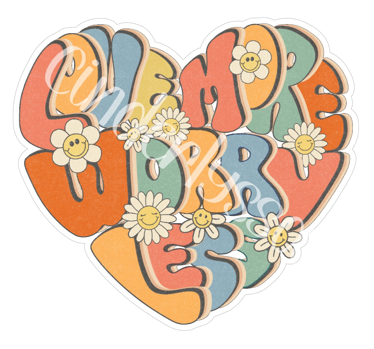 Retro Love More Worry Less Heart Cardstock Silicone Mold, Aroma Bead Molds, Premium Cardstock