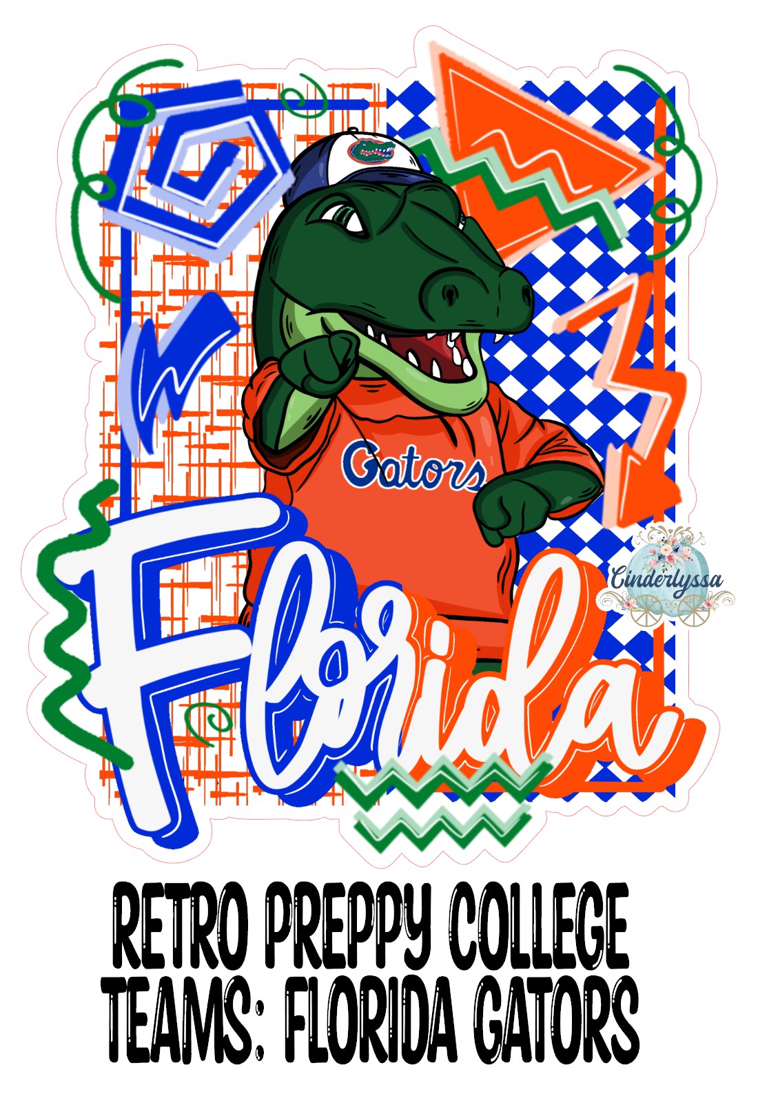 Retro Preppy College Teams: Florida Gators Cardstock Silicone Mold, Aroma Bead Molds, Premium Cardstock Images
