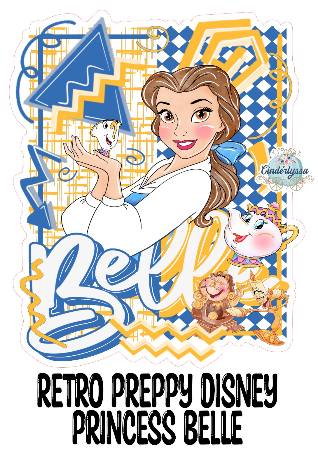 Retro Preppy Disney Princess Belle Cardstock Silicone Mold, Aroma Bead Molds, Premium Cardstock Images