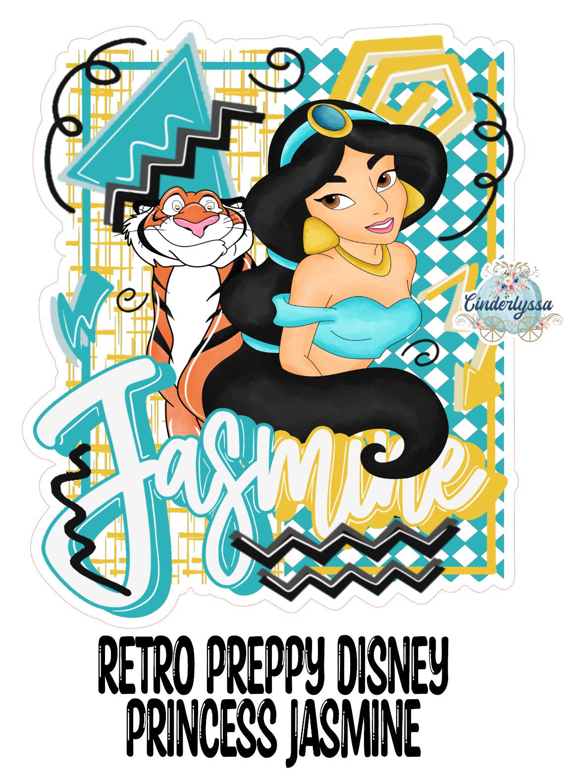 Retro Preppy Disney Princess Jasmine Cardstock Silicone Mold, Aroma Bead Molds, Premium Cardstock Images