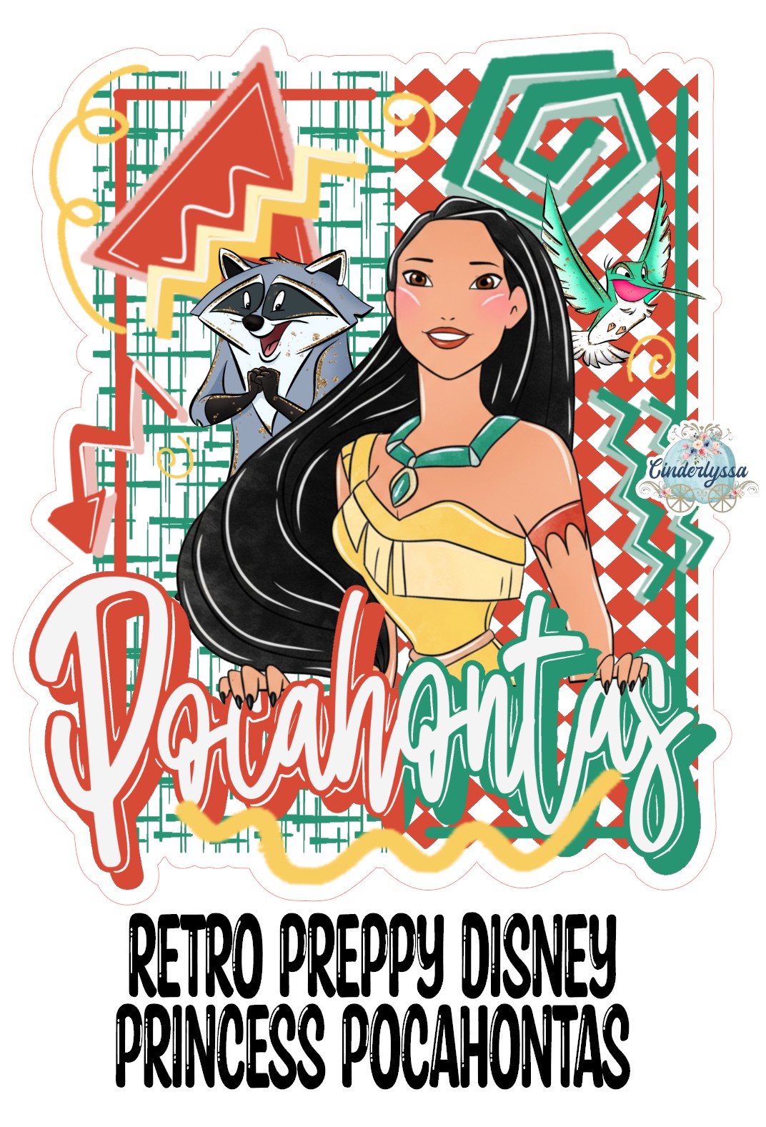 Retro Preppy Disney Princess Pocahontas Cardstock Silicone Mold, Aroma Bead Molds, Car Freshie Mold, Premium Cardstock Images