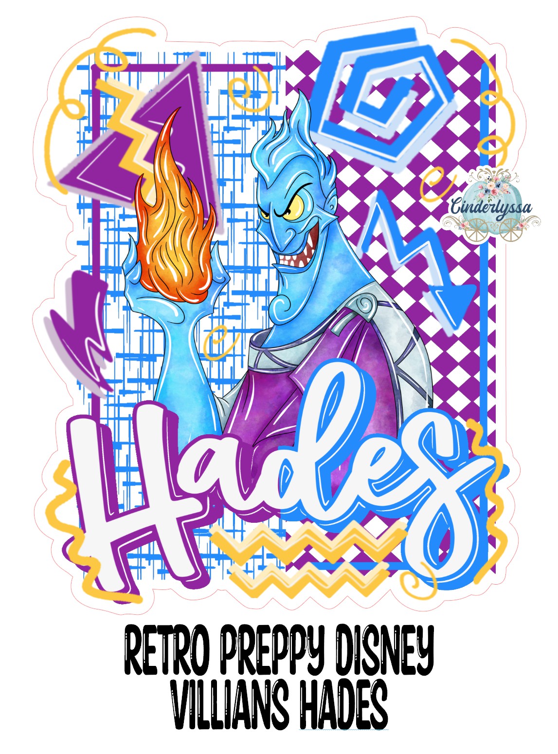 Retro Preppy Disney Villians Hades Cardstock Silicone Mold, Aroma Bead Molds, Premium Cardstock Images