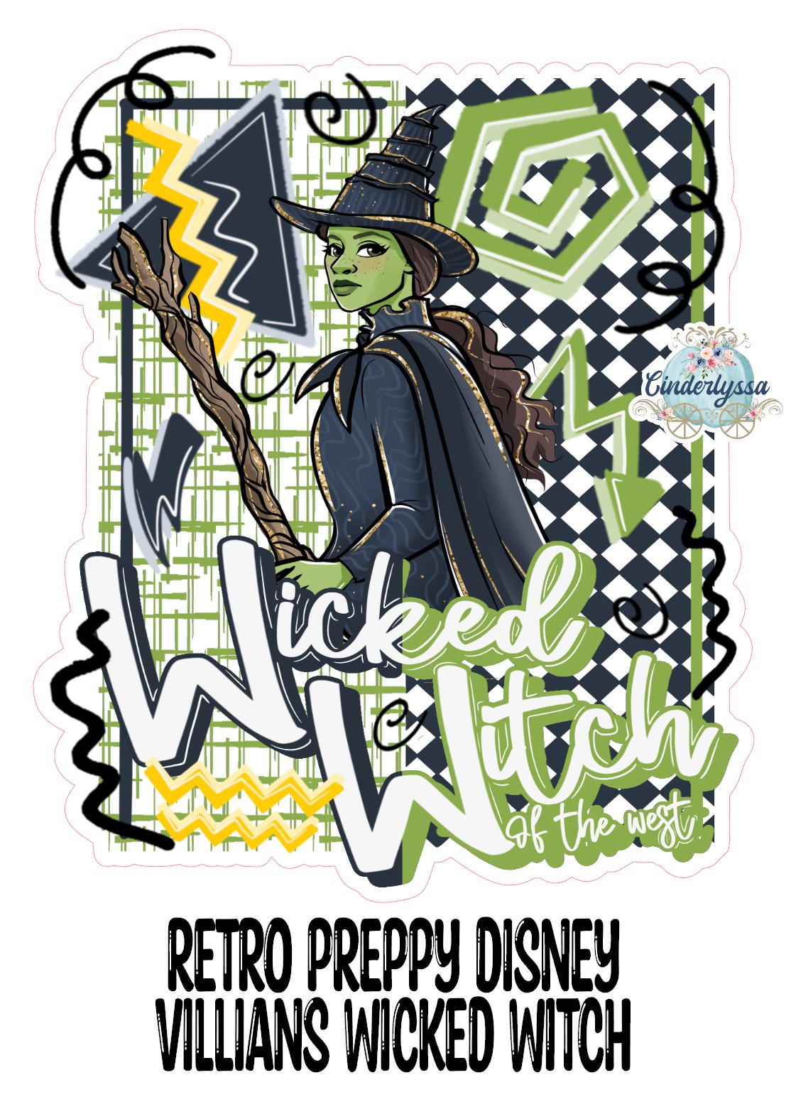 Retro Preppy Disney Villians Wicked Witch Cardstock Silicone Mold, Aroma Bead Molds, Premium Cardstock Images