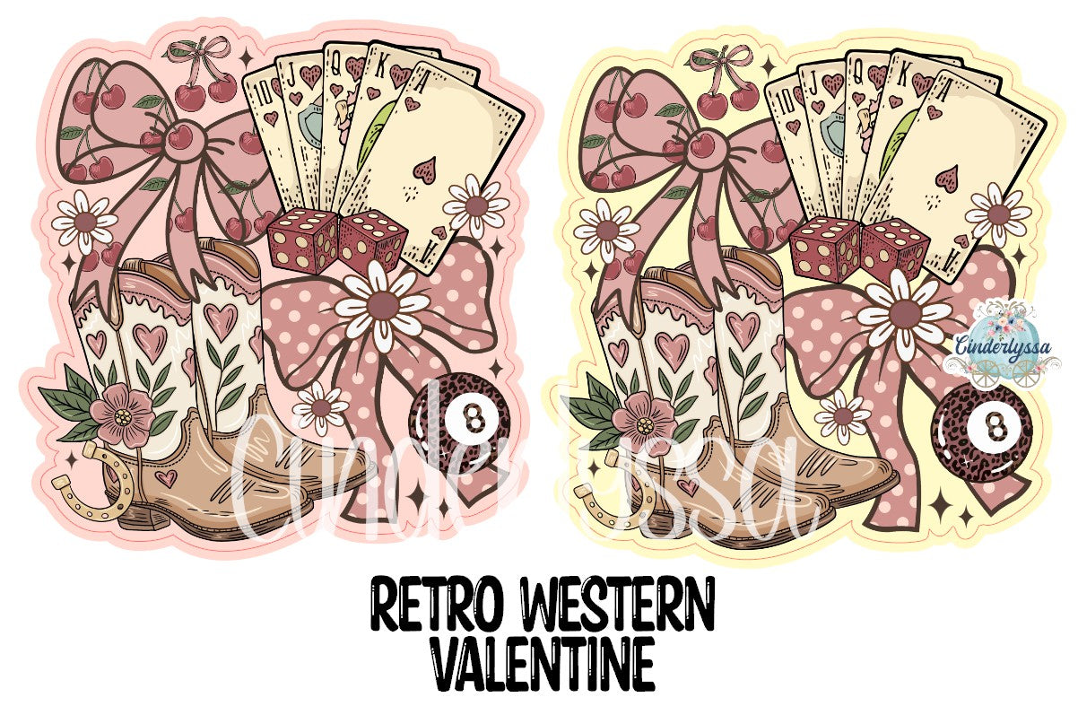 Retro Western Valentine Cardstock Silicone Mold, Aroma Bead Molds, Car Freshies, Premium Cardstock Images