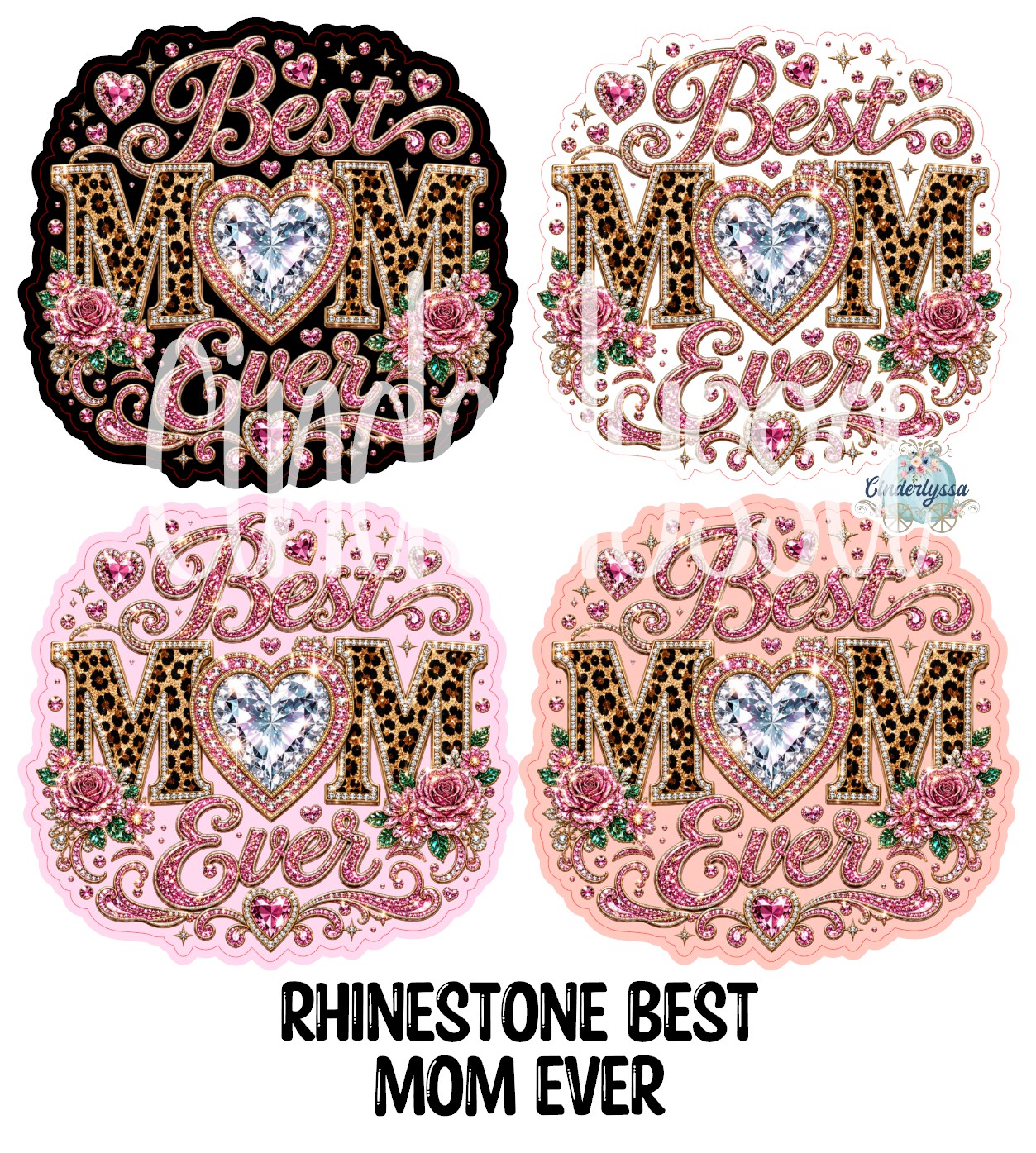 Rhinestone Best Mom Ever Cardstock Silicone Mold, Aroma Bead Molds, Premium Cardstock Images