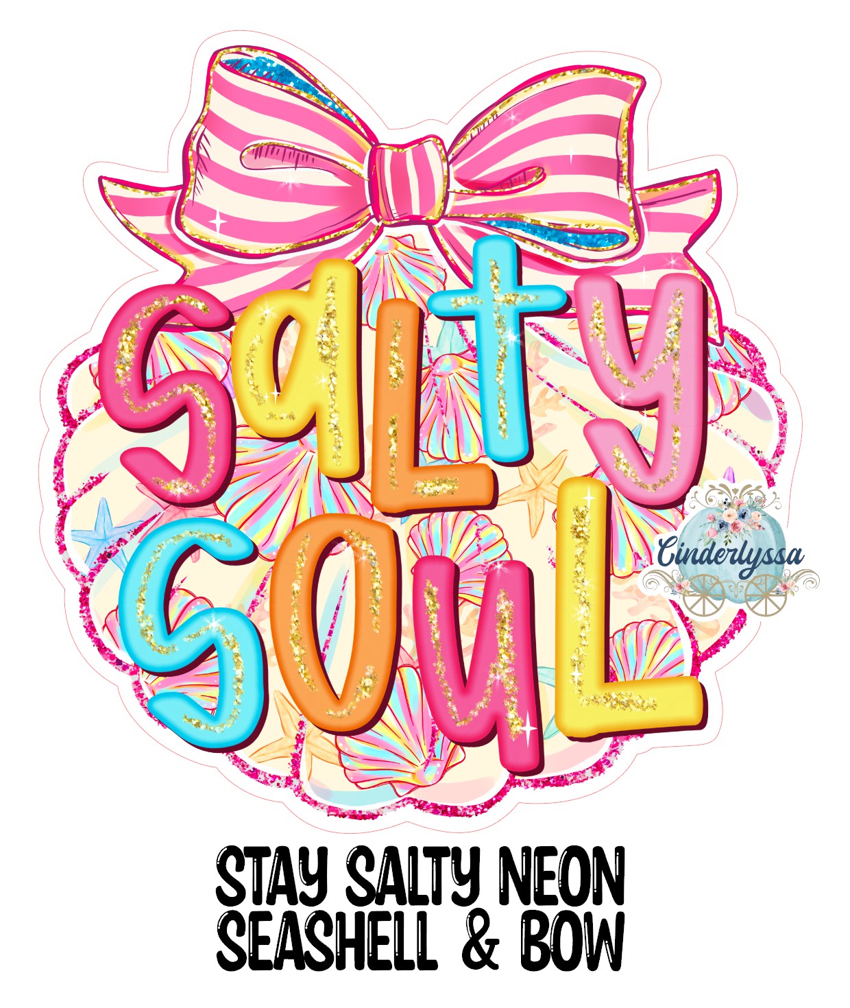 Salty Soul Neon Seashell & Bow Cardstock Silicone Mold, Aroma Bead Molds, Premium Cardstock