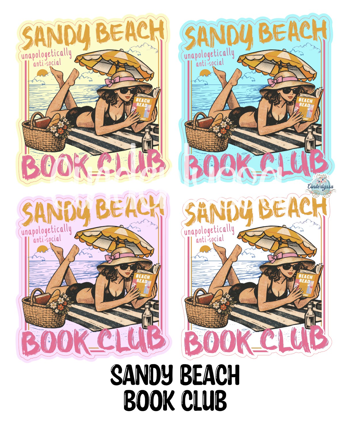 Sandy Beach Book Club Cardstock Silicone Mold, Aroma Bead Molds, Premium Cardstock Images