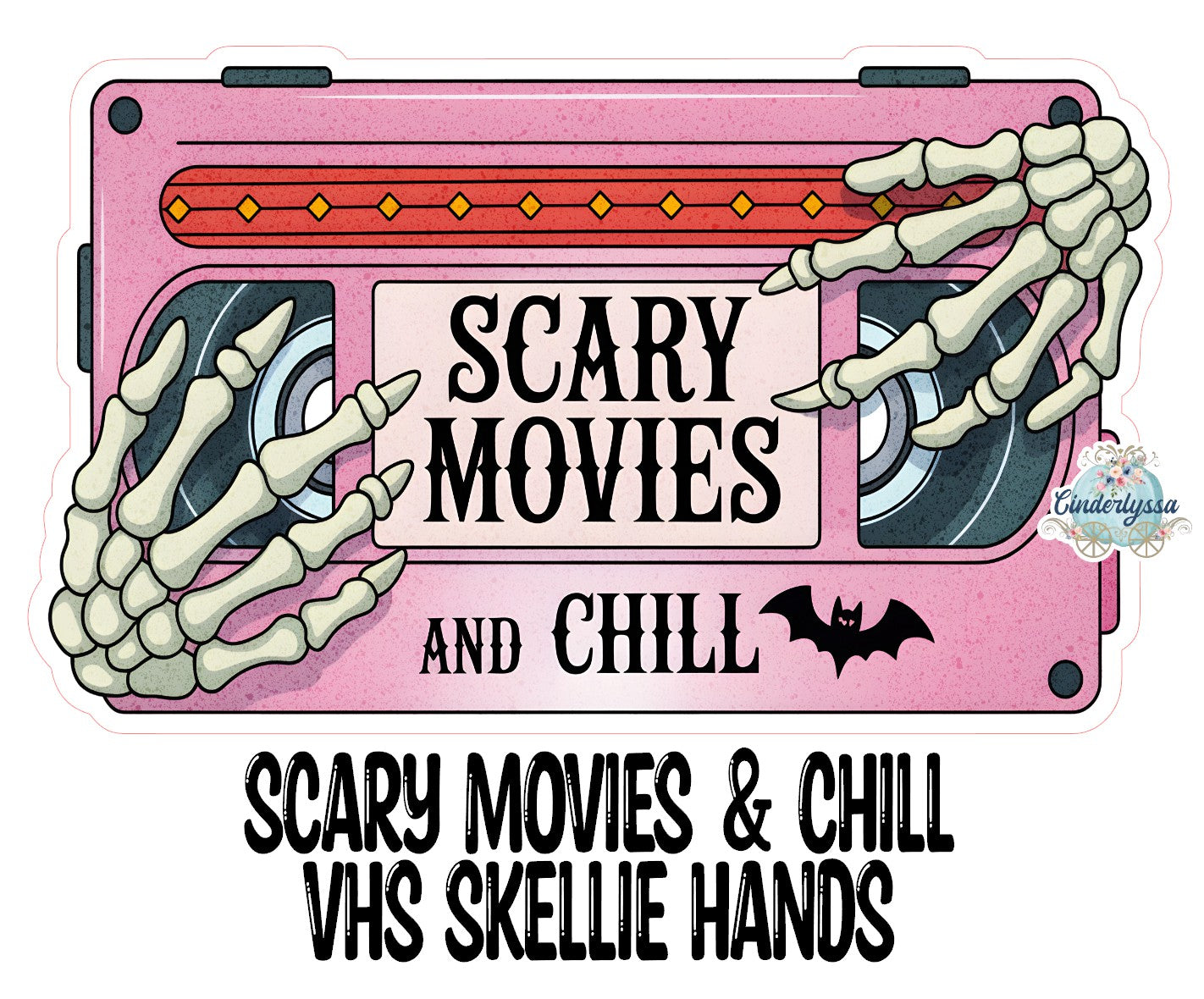 Scary Movies & Chill VHS Skellie Hands Cardstock Silicone Mold, Aroma Bead Molds, Premium Cardstock Images