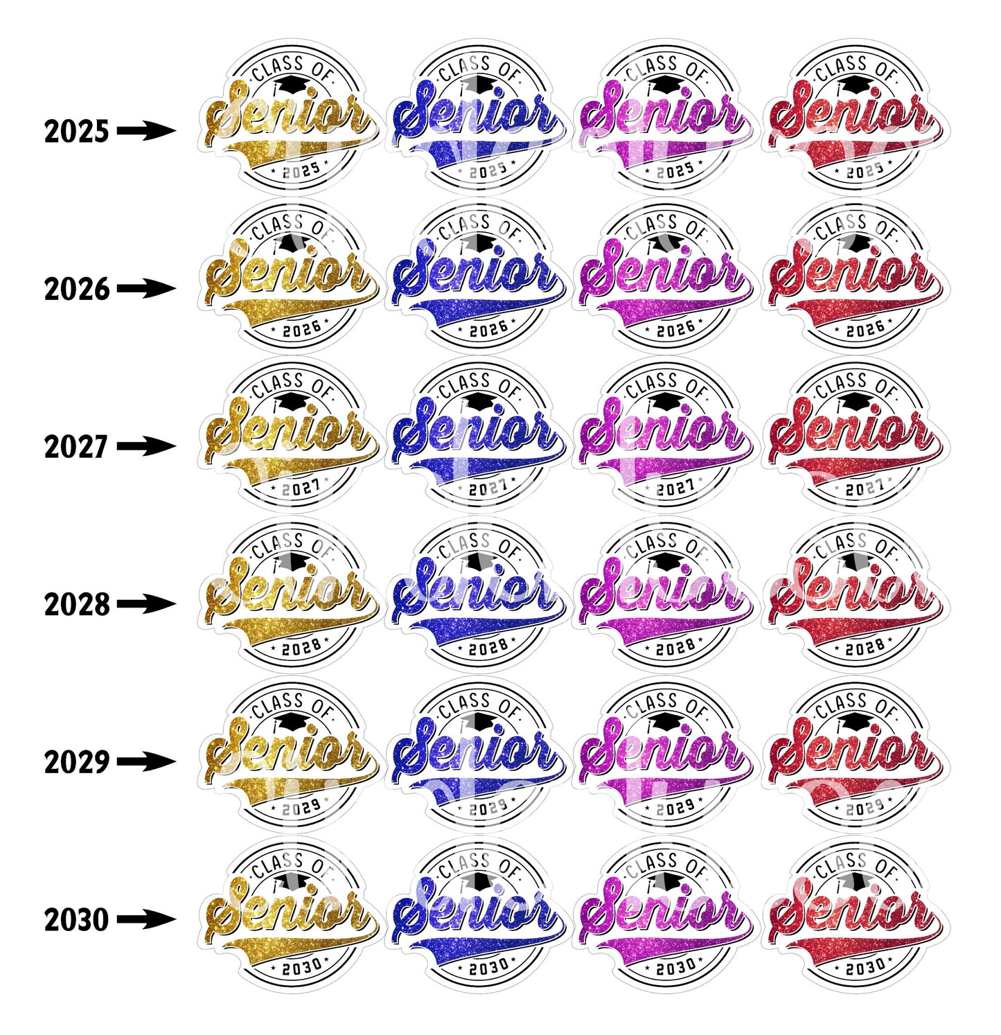 Senior Class of Graduation Years 2025-2030 Cardstock Silicone Mold, Aroma Bead Molds, Premium Cardstock Images