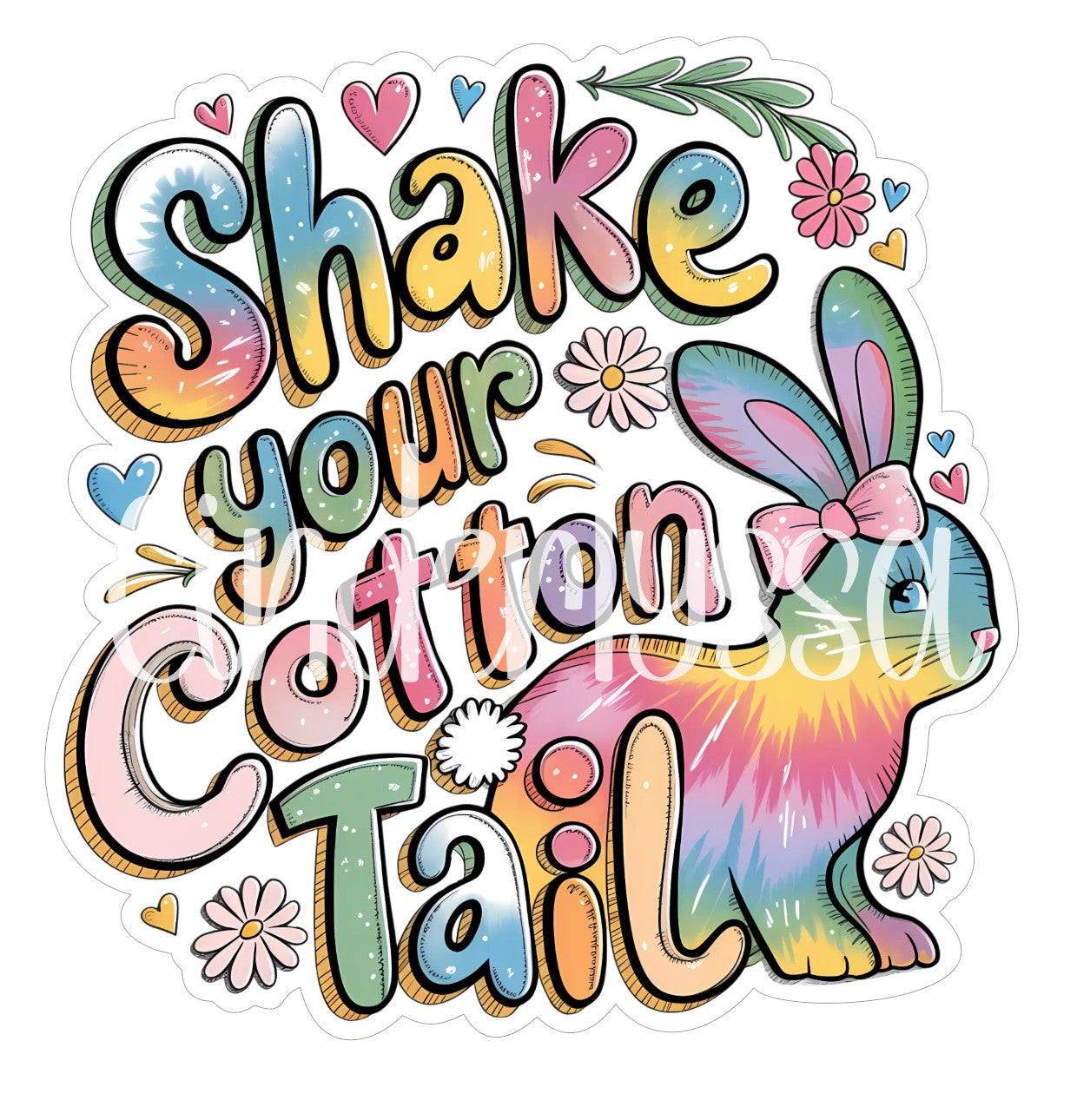 Shake Your Cotton Tail Cardstock Silicone Mold, Aroma Bead Molds, Premium Cardstock Images