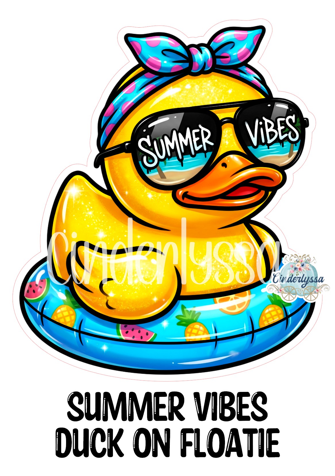 Summer Vibes Duck On Floatie Cardstock Silicone Mold for Aroma Bead Molds, Premium Cardstock Images