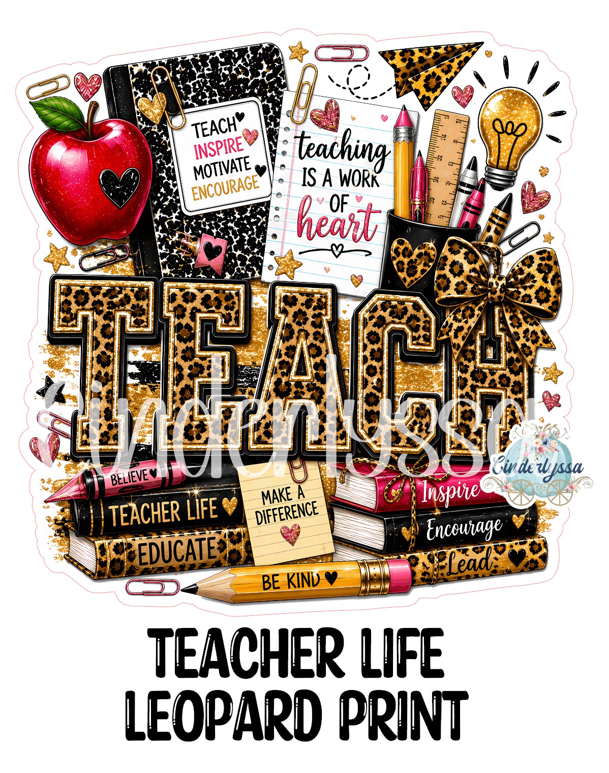 Teacher Life Leopard Print Cardstock Silicone Mold, Aroma Bead Molds, Freshie Mold, Premium Cardstock Images