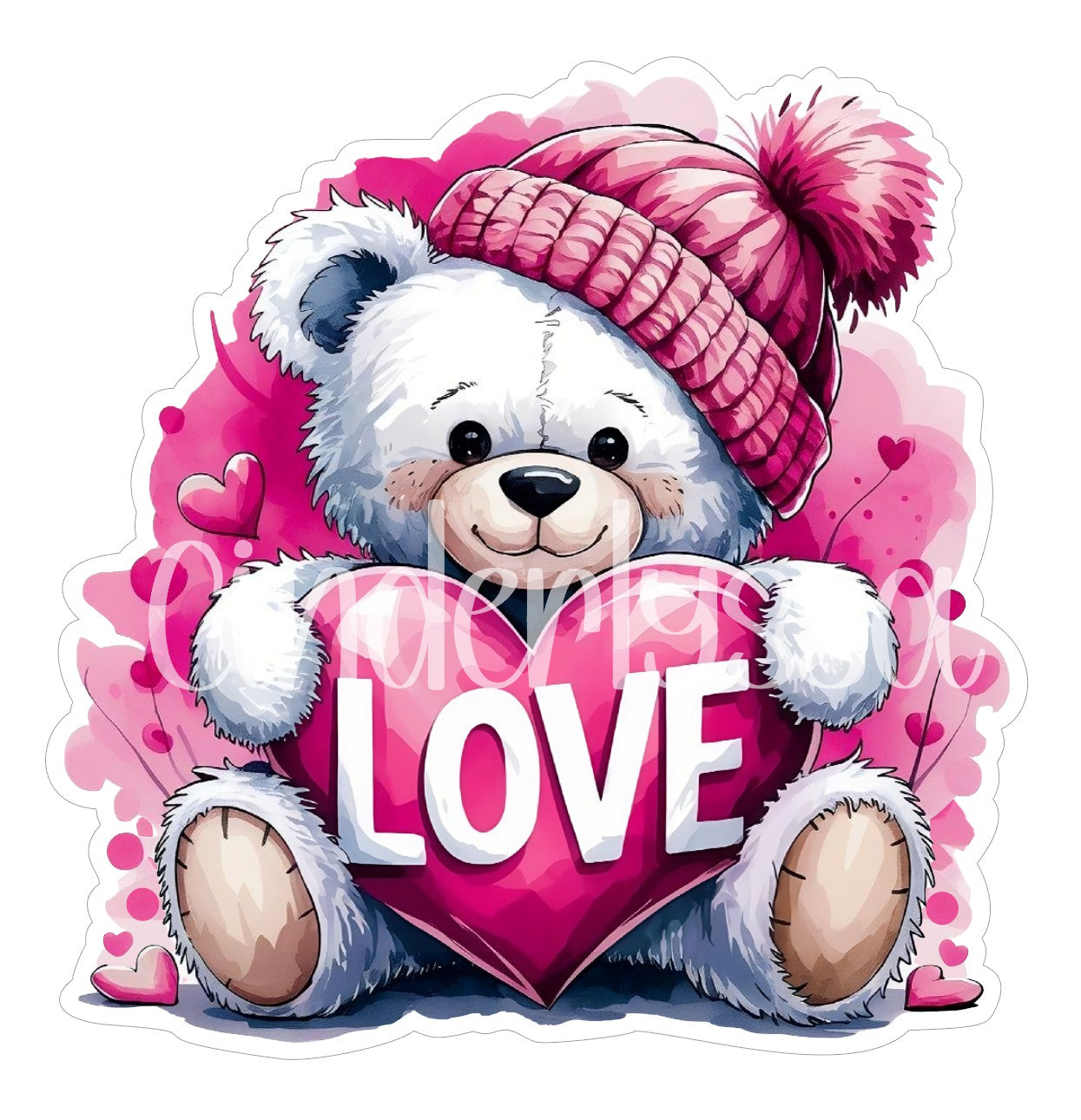 Teddy Bear Love Cardstock Silicone Mold, Aroma Bead Molds, Premium Cardstock Images