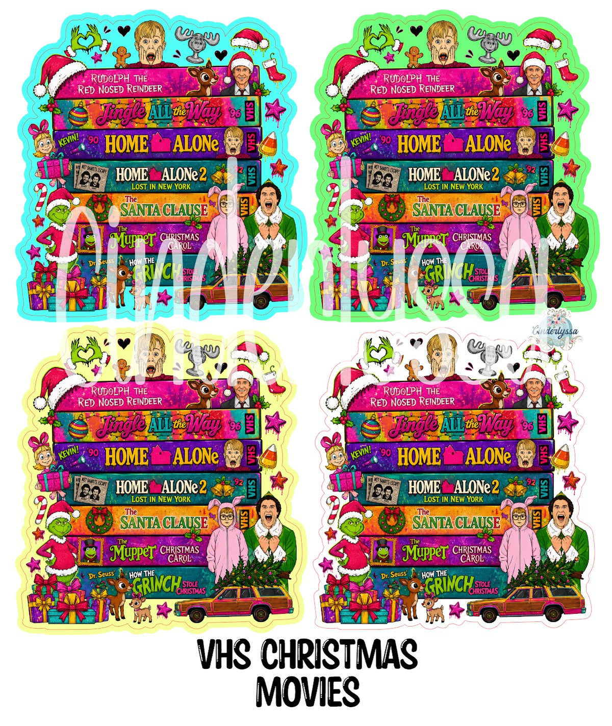 VHS Christmas Movies Cardstock Silicone Mold, Aroma Bead Molds, Premium Cardstock Images