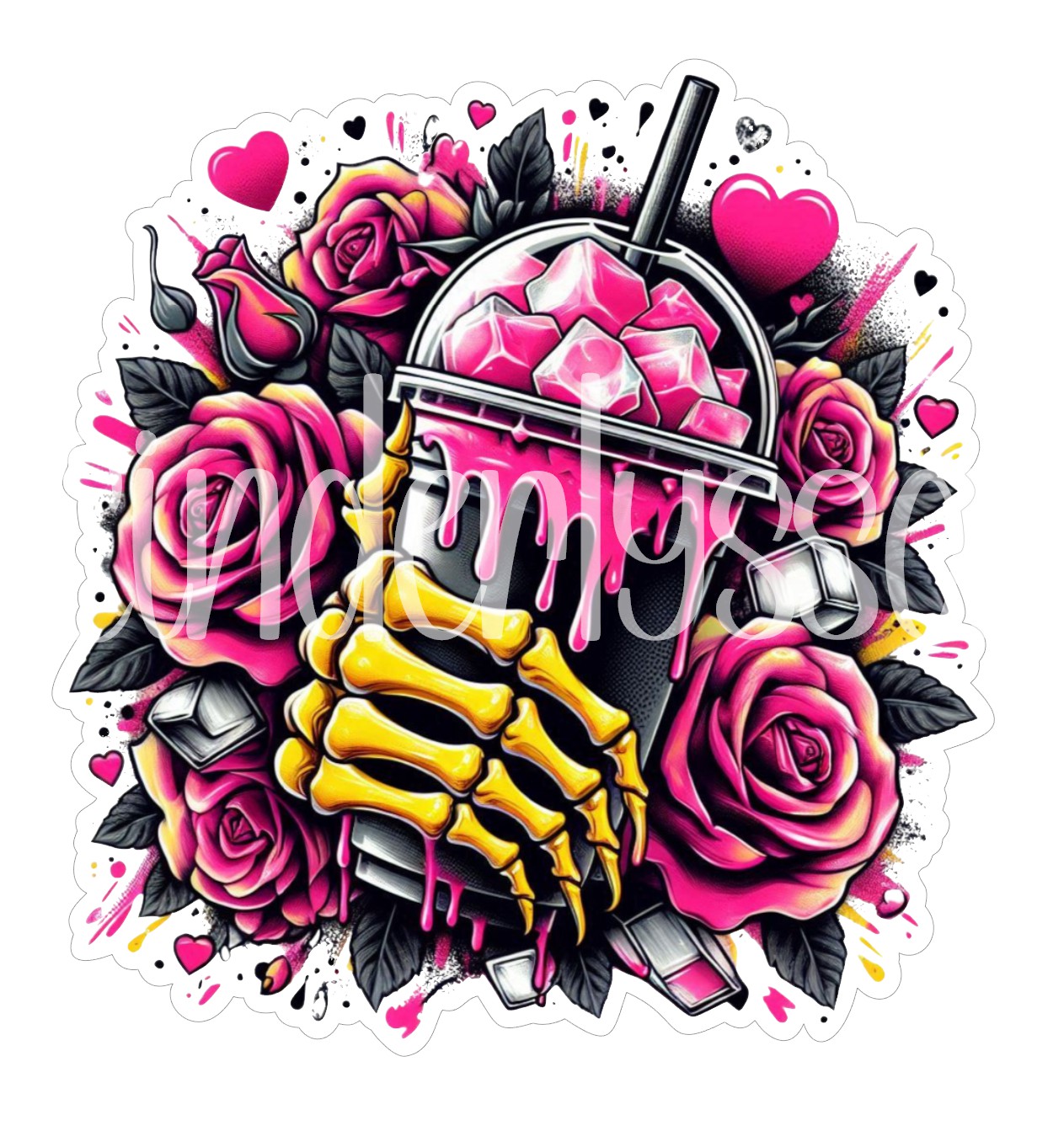 Valentines Skellie Cold and Icy Drink Cardstock Silicone Mold, Aroma Bead Molds, Premium Cardstock