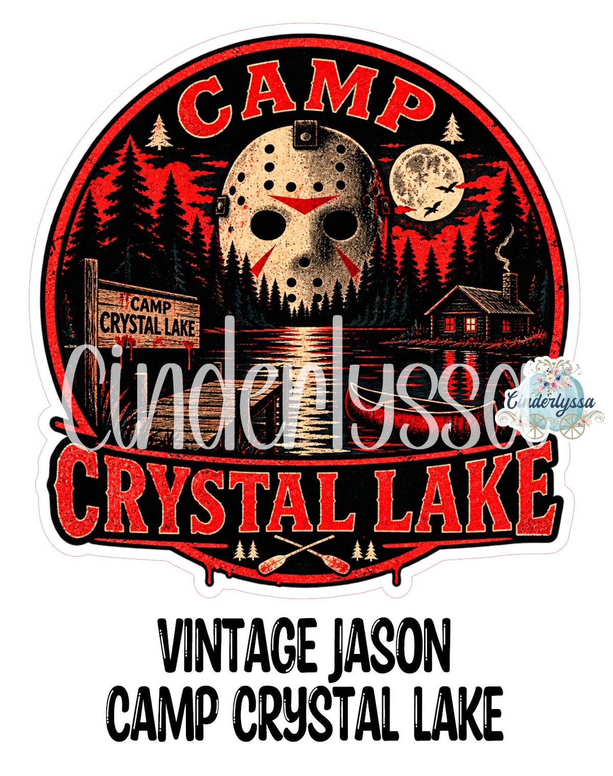 Vintage Jason Camp Crystal Lake Cardstock Silicone Mold, Aroma Bead Molds, Premium Cardstock Images
