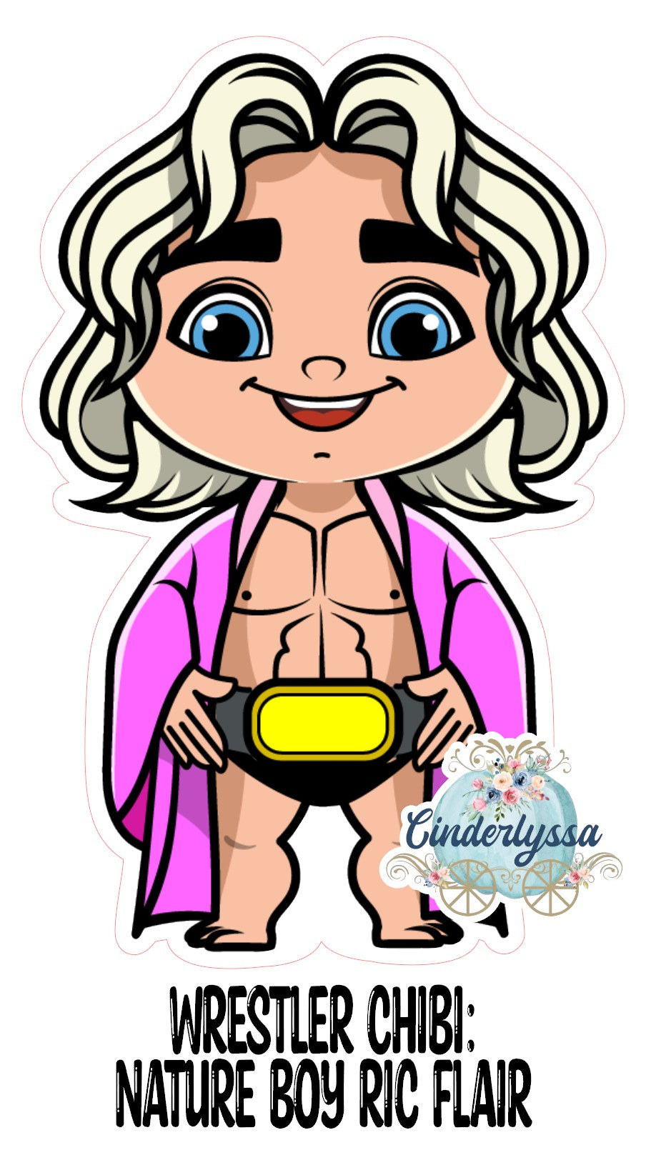 Wrestling Chibi: Nature Boy Ric Flair Cardstock Silicone Mold, Aroma Bead Molds, Premium Cardstock Images