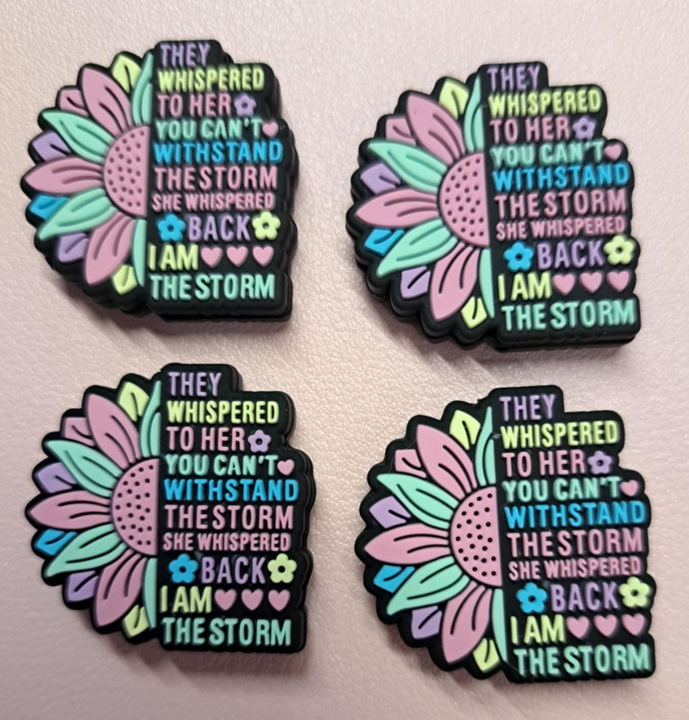 They Whispered To Her.. I AM THE STORM Silicone Focal Bead