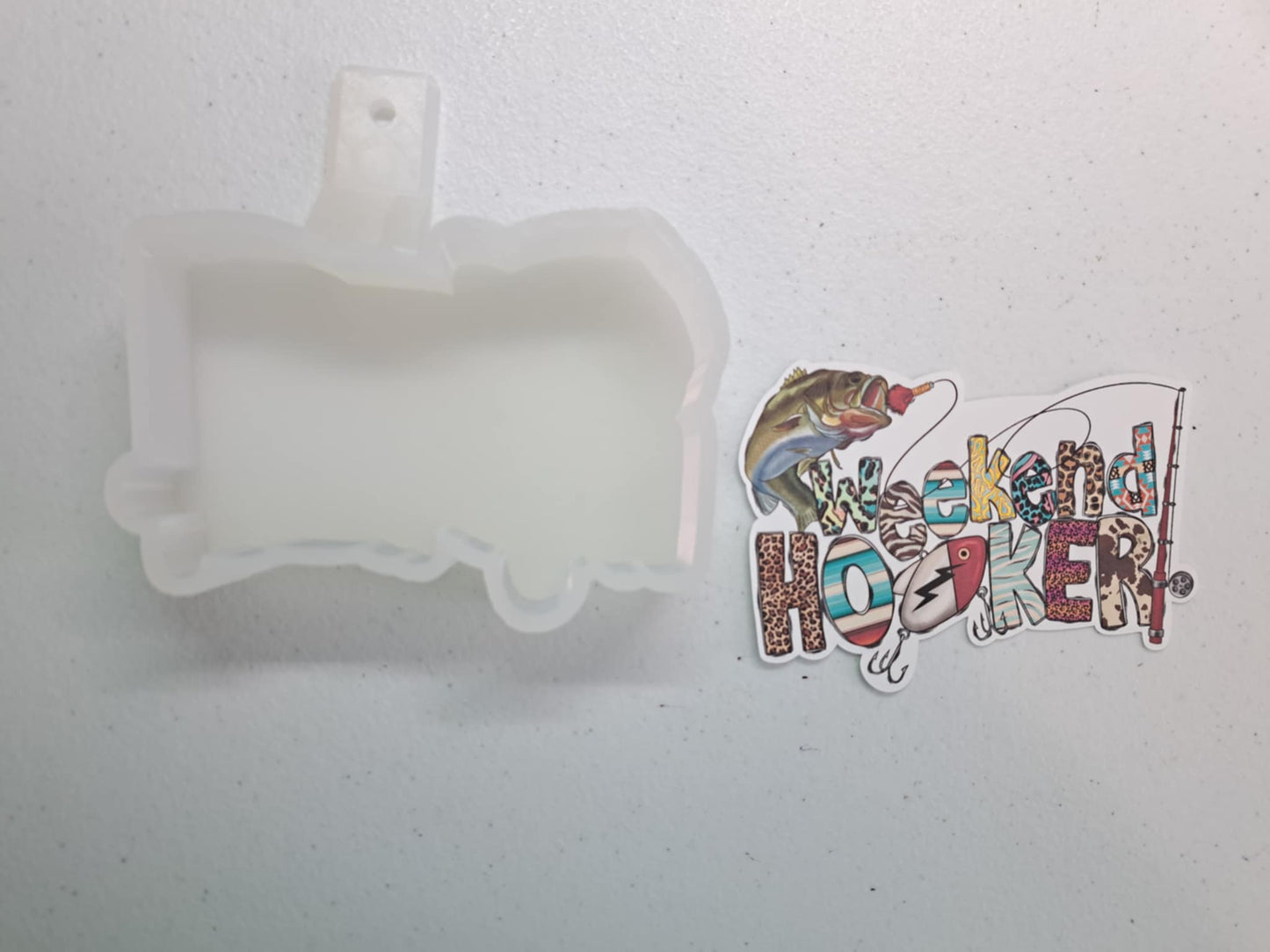 Weekend Hooker Fishing Cardstock Silicone Mold, Aroma Bead Molds, Premium Cardstock Images