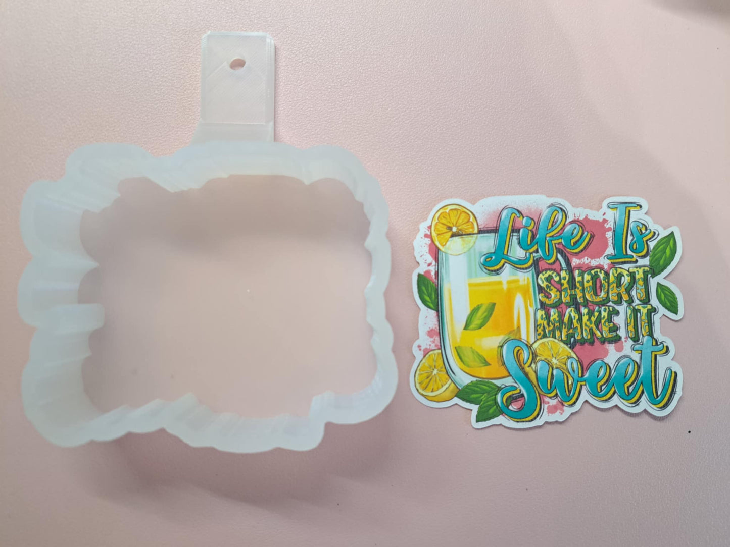 Life Is Short Make It Sweet Cardstock Silicone Mold, Aroma Bead Molds, Premium Cardstock Images