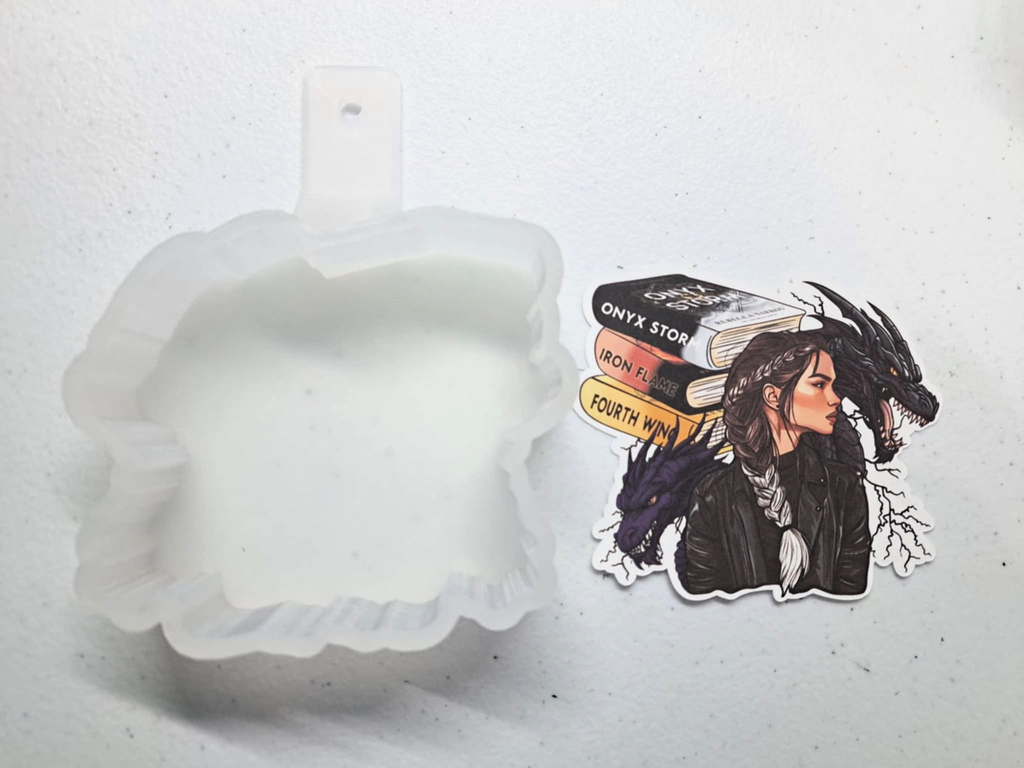 Fourth Wing with Violet Cardstock Silicone Mold, Aroma Bead Molds, Premium Cardstock Images