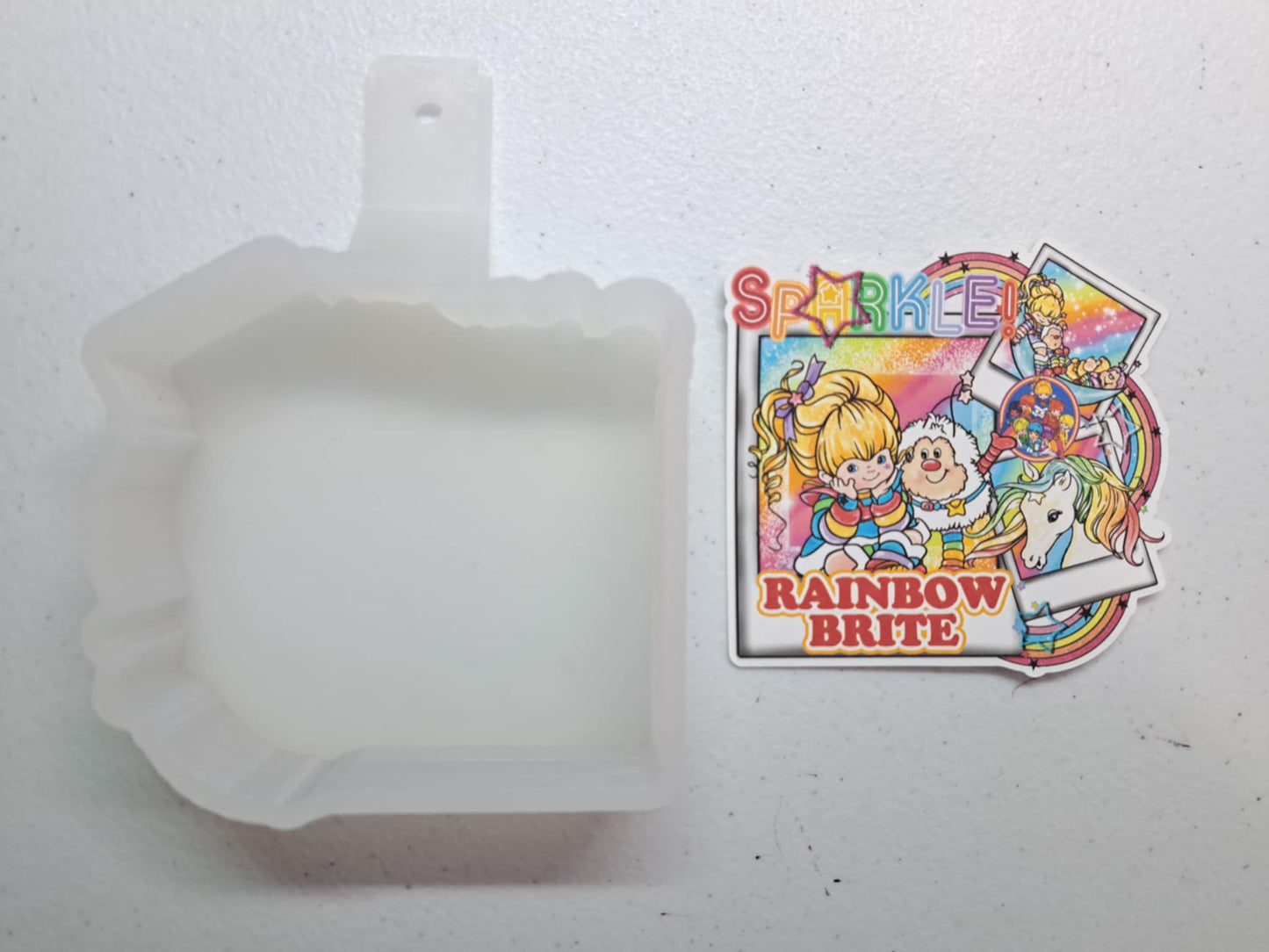Rainbow Brite Sparkle! Cardstock Silicone Mold, Aroma Bead Molds, Premium Cardstock Images