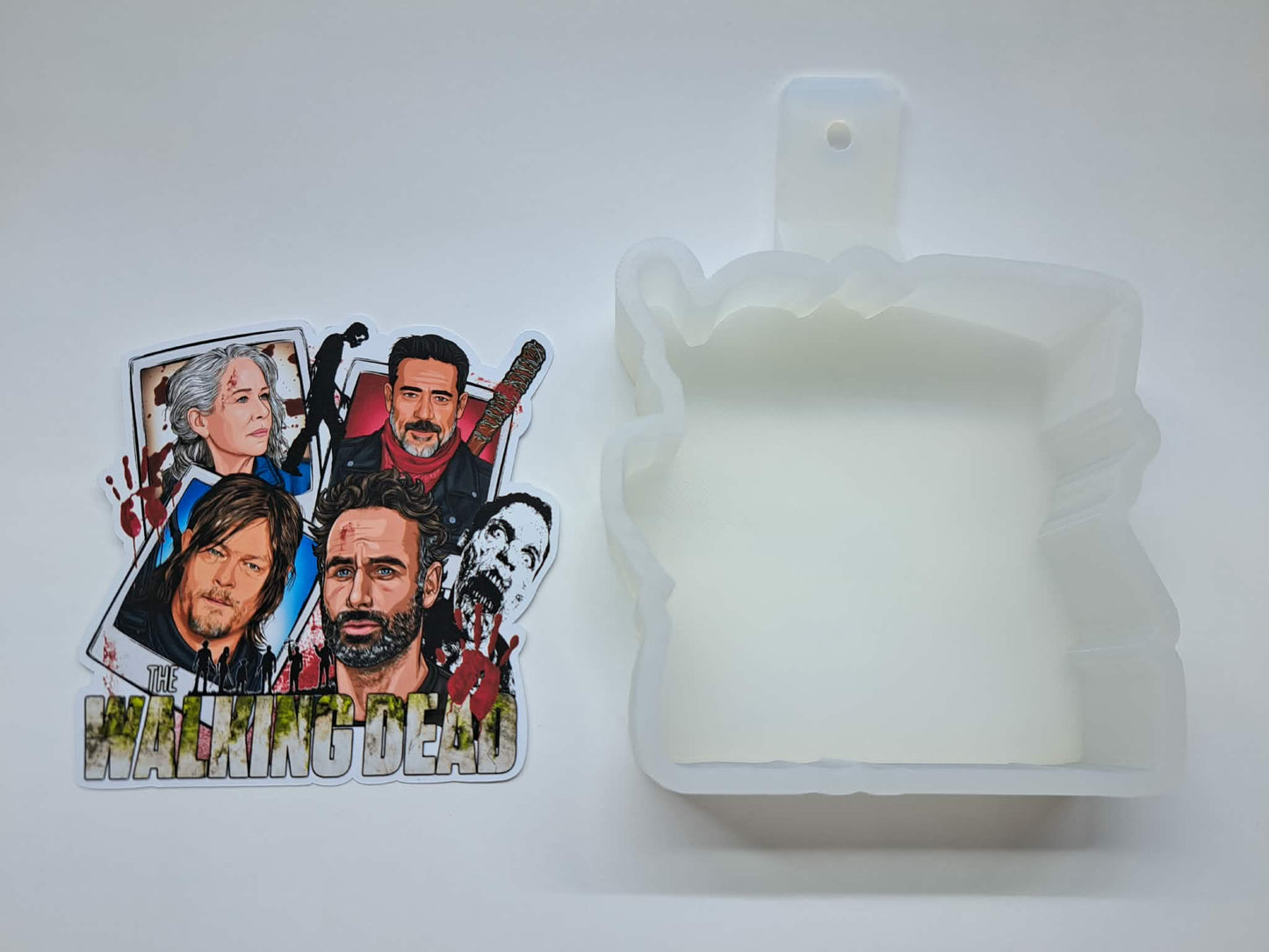 The Walking Dead Polaroids Cardstock Silicone Mold, Aroma Bead Molds, Car Freshies, Premium Cardstock Images