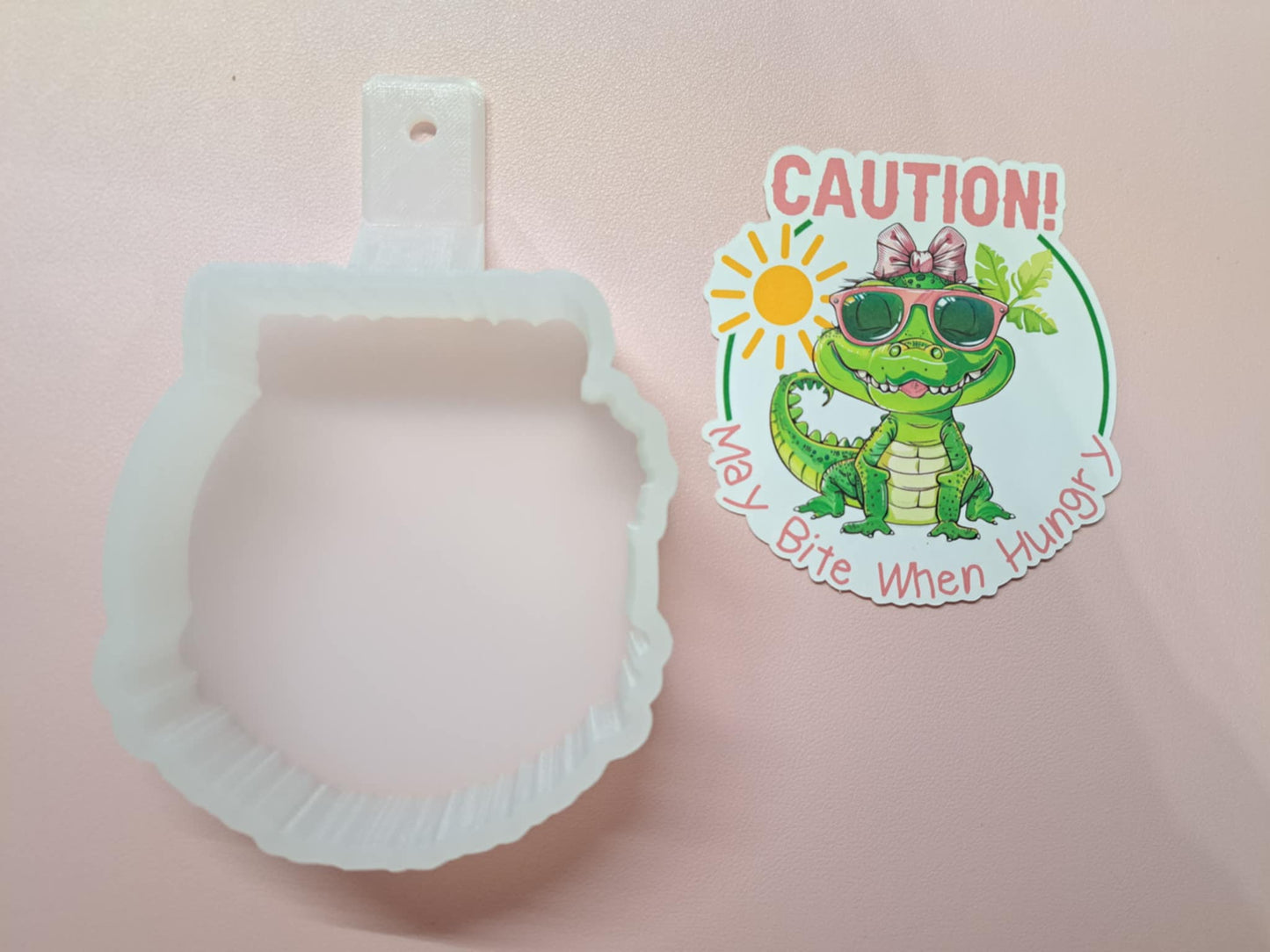May Bite When Hungry Cardstock Silicone Mold, Aroma Bead Molds, Premium Cardstock Images