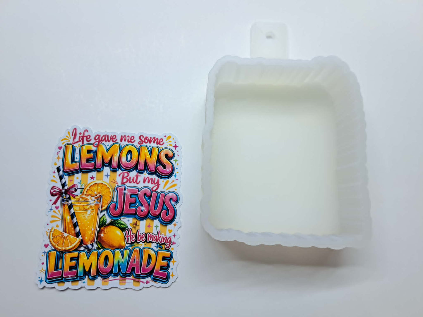 Jesus Making Lemonade Cardstock Silicone Mold, Aroma Bead Molds, Premium Cardstock Images