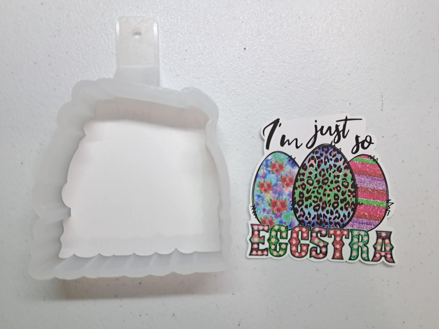 Eggstra: Easter-"I'm Just so Eggstra" Eggs, Western leopard Cardstock Silicone Mold, Aroma Bead Molds, Premium Cardstock Images