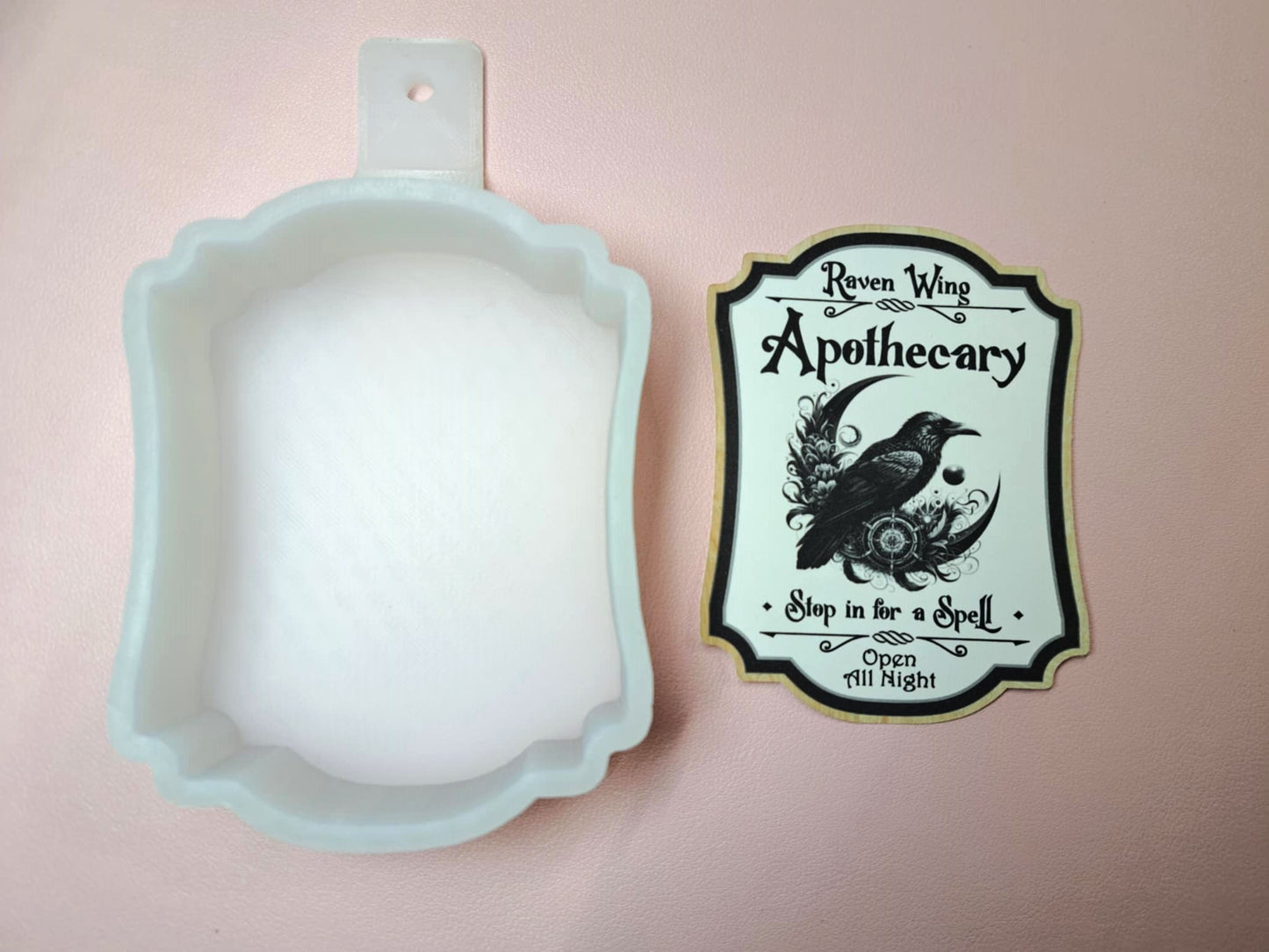 Raven Wing Apothecary Cardstock Silicone Mold, Aroma Bead Molds, Premium Cardstock Images