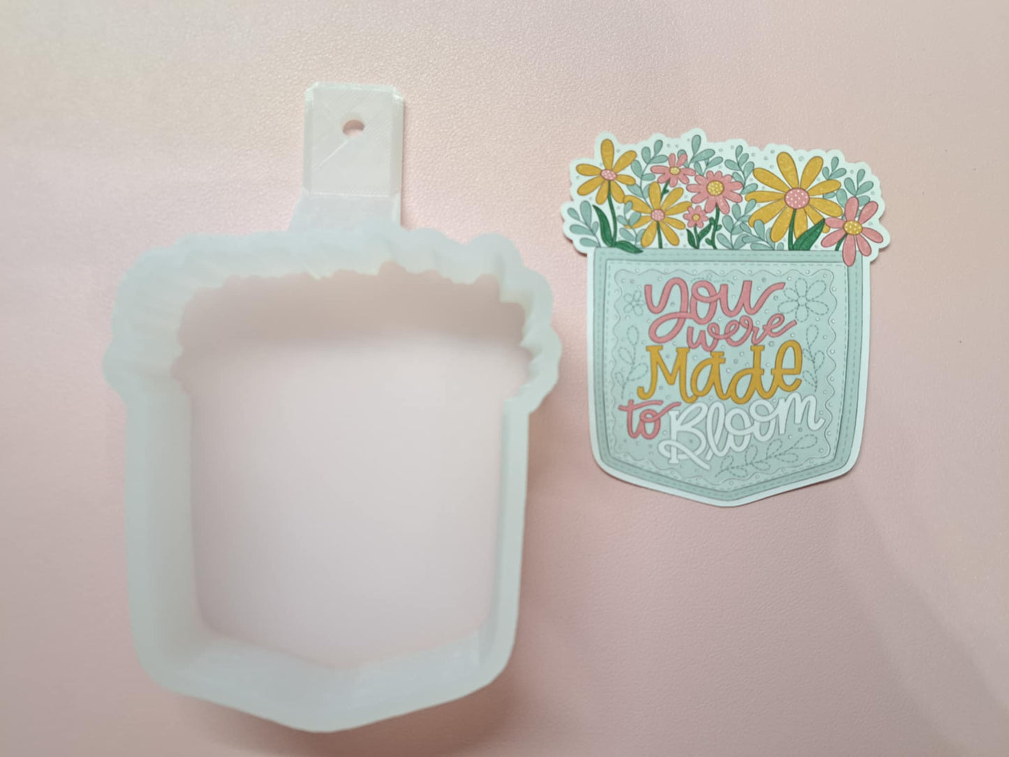 You Were Made To Bloom Cardstock Silicone Mold, Aroma Bead Molds, Premium Cardstock Images