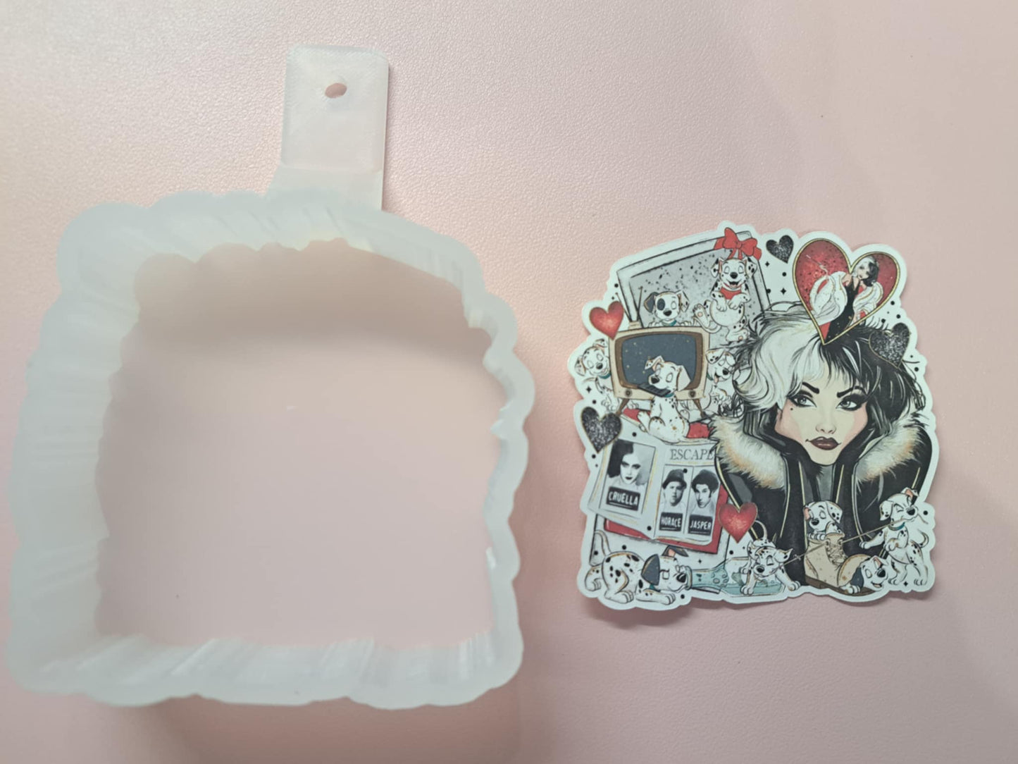 Cruella Collage Cardstock Silicone Mold, Aroma Bead Molds, Premium Cardstock Images