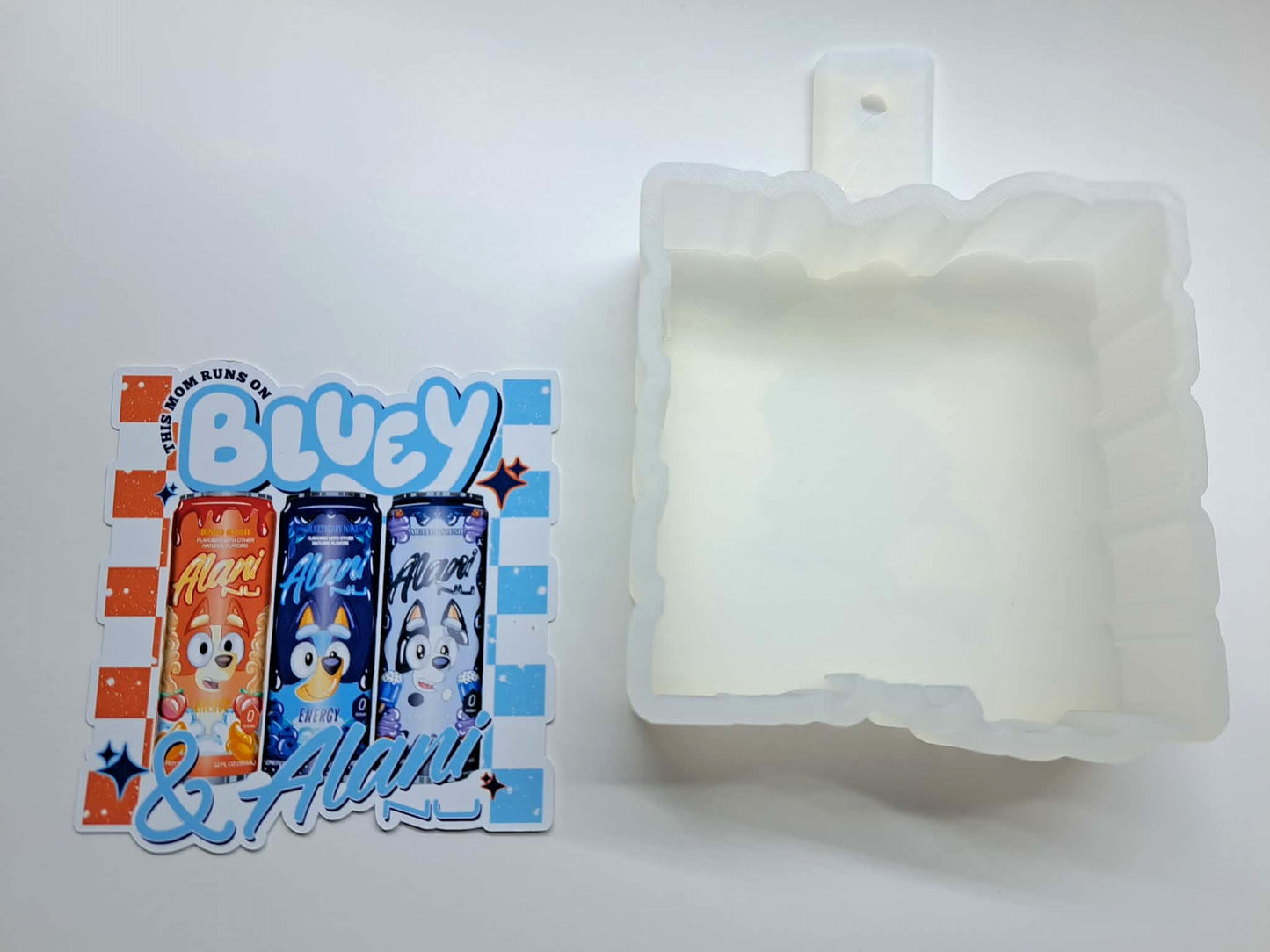Bluey and Alani Cardstock Silicone Mold, Aroma Bead Molds, Premium Cardstock Images