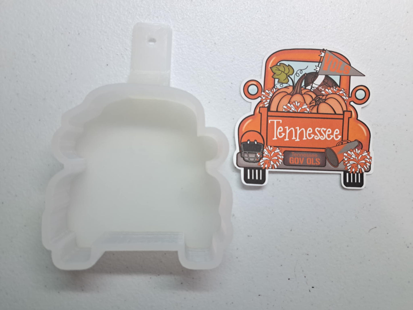 Sports Farm Truck: Holds Tennessee Vols or Alabama Crimson Tide Cardstock Silicone Mold, Aroma Bead Mold, Premium Cardstock Images