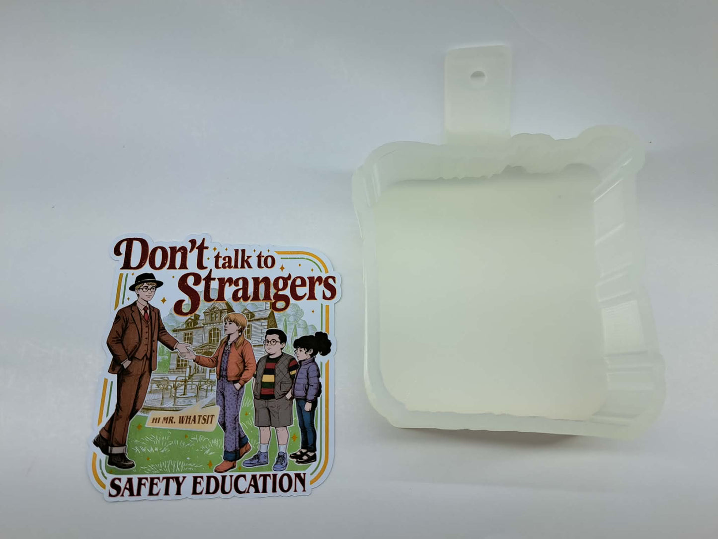 Stranger Things: Don't Talk To Strangers Silicone Mold, Aroma Bead Molds, Premium Cardstock Images