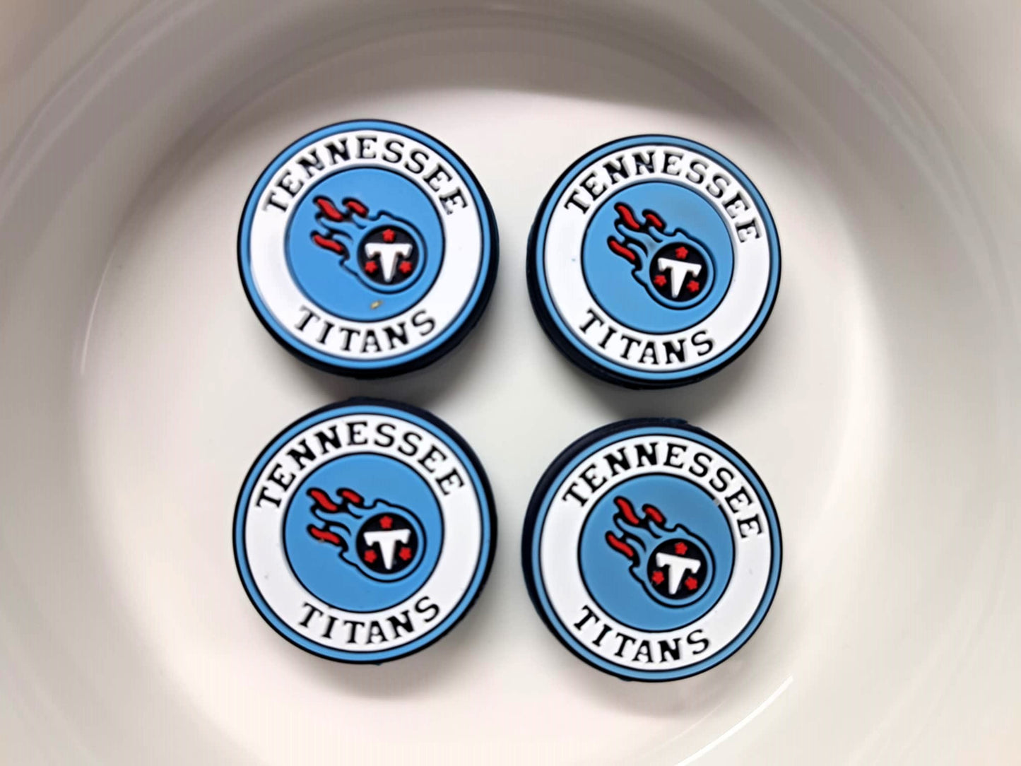 Tennessee Titans Round Logo Silicone Focal Bead